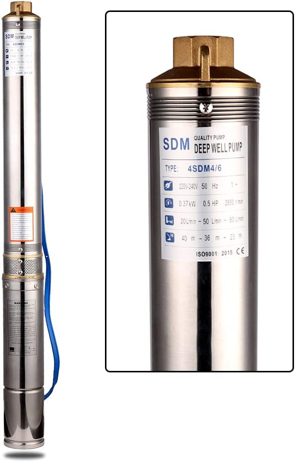 Tiefbrunnenpumpe, SDM-0.37Kw-0.5HP-1.25"