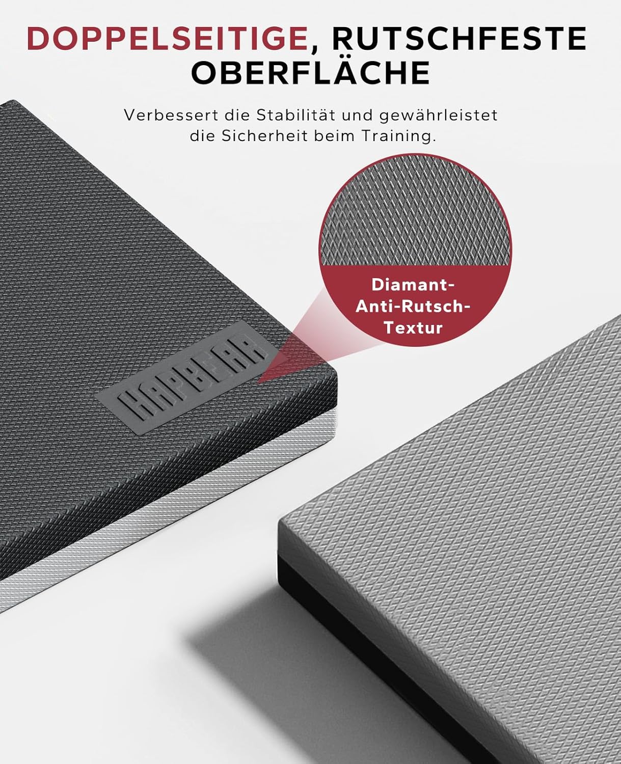 2er-Set Balance Pad, Schwarz/Grau - 2 Stk
