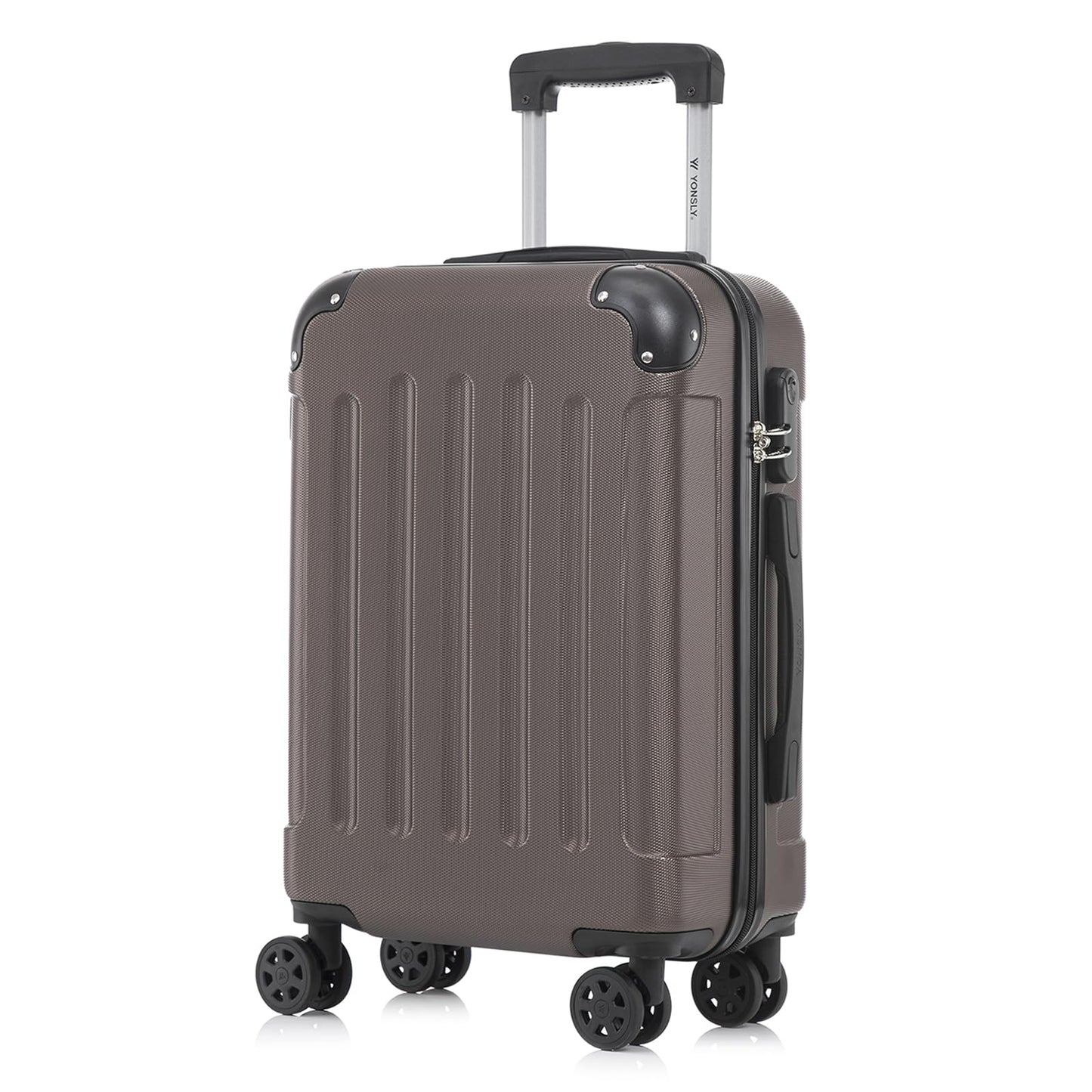 Hartschalen-Kabinenkoffer mit Zahlenschloss (55cm), M (55cm-40L) YS2 Braun