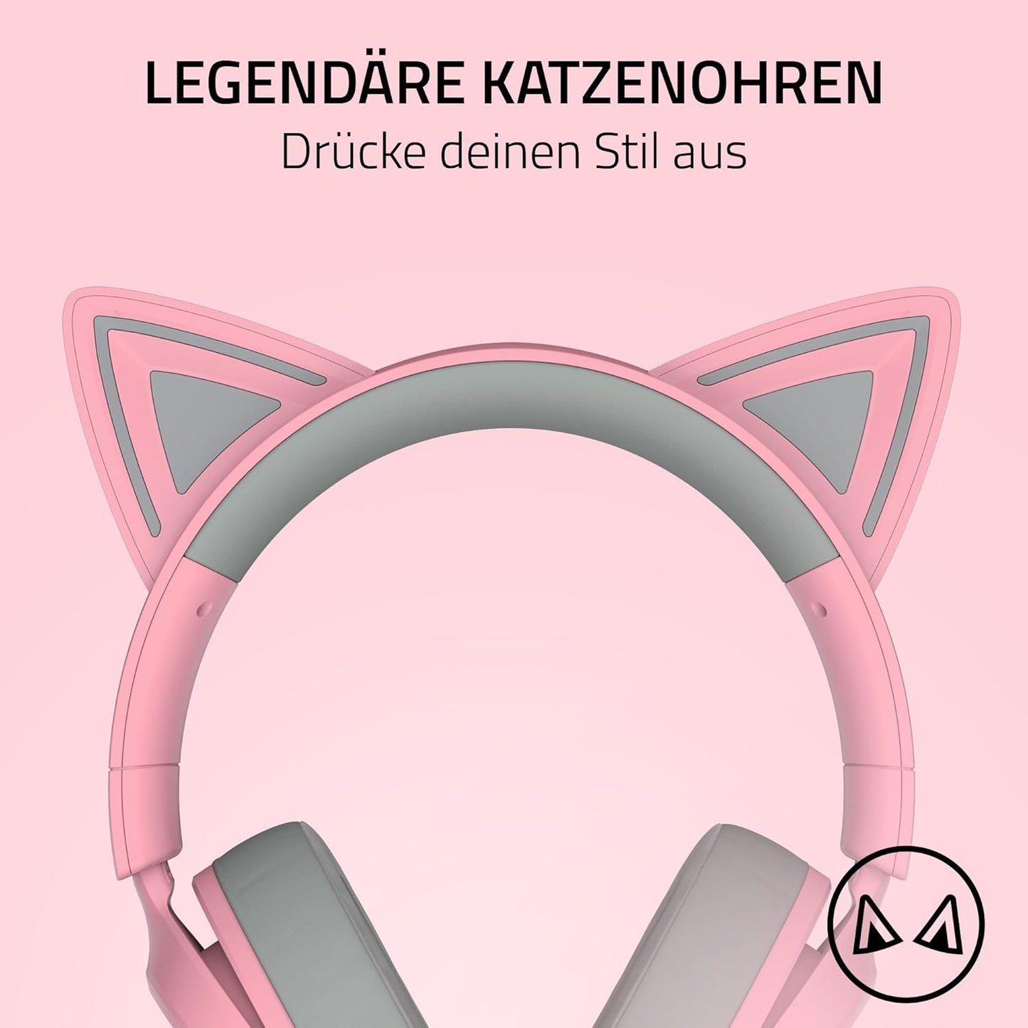 Kitty V3 X Kabelgebundenes Gaming-Headset mit Katzenohren, Quartz Kraken Kitty V3 X