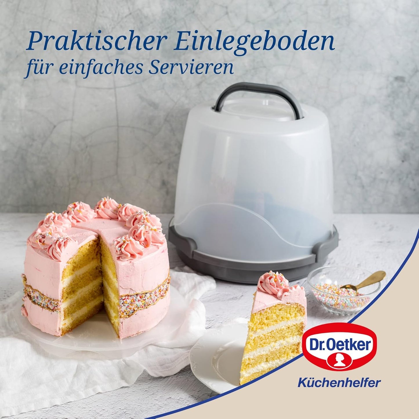 Tortentransportbox mit Einlegeboden, Transportbox Hoch