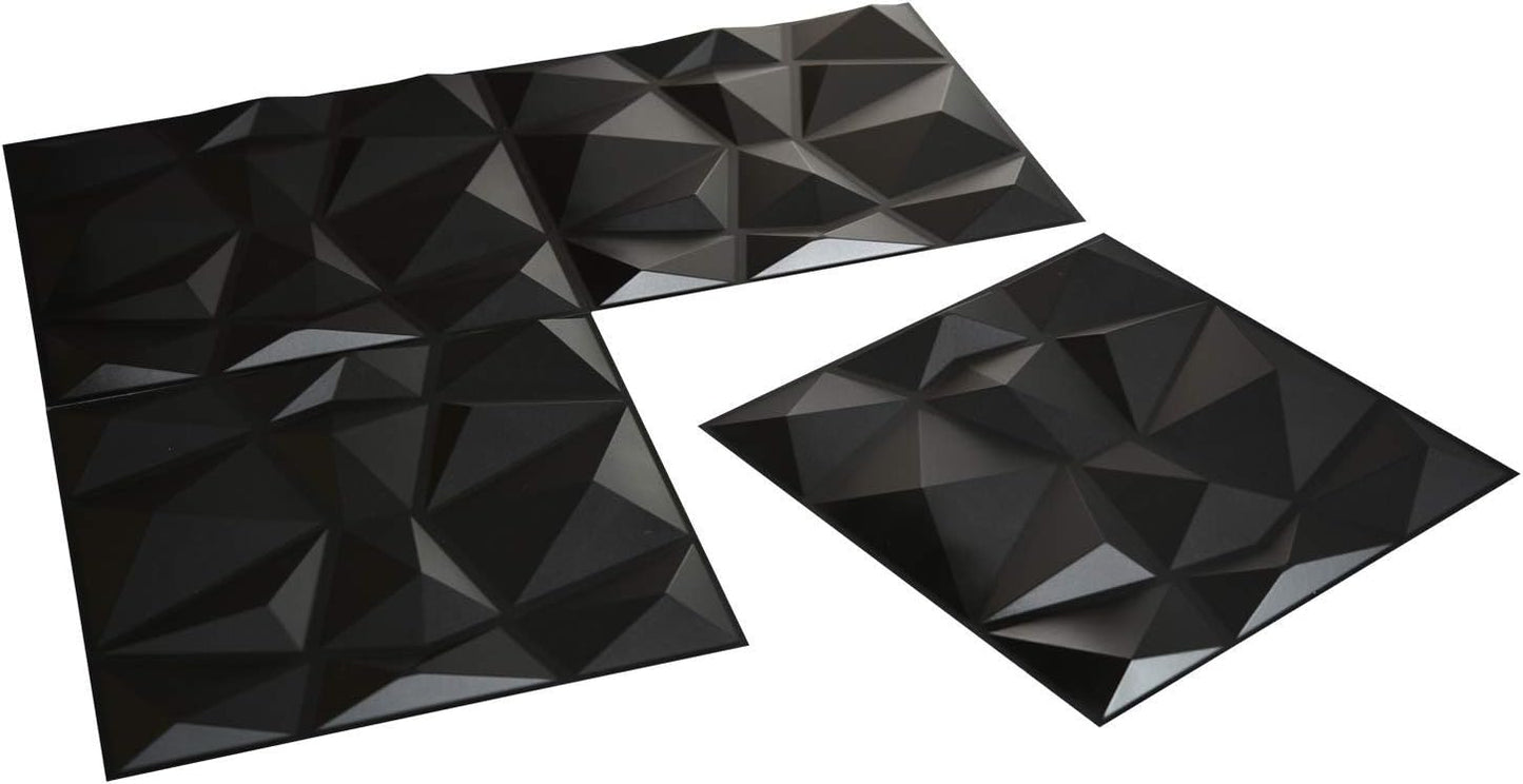 3D-Wandpaneele, Schwarz