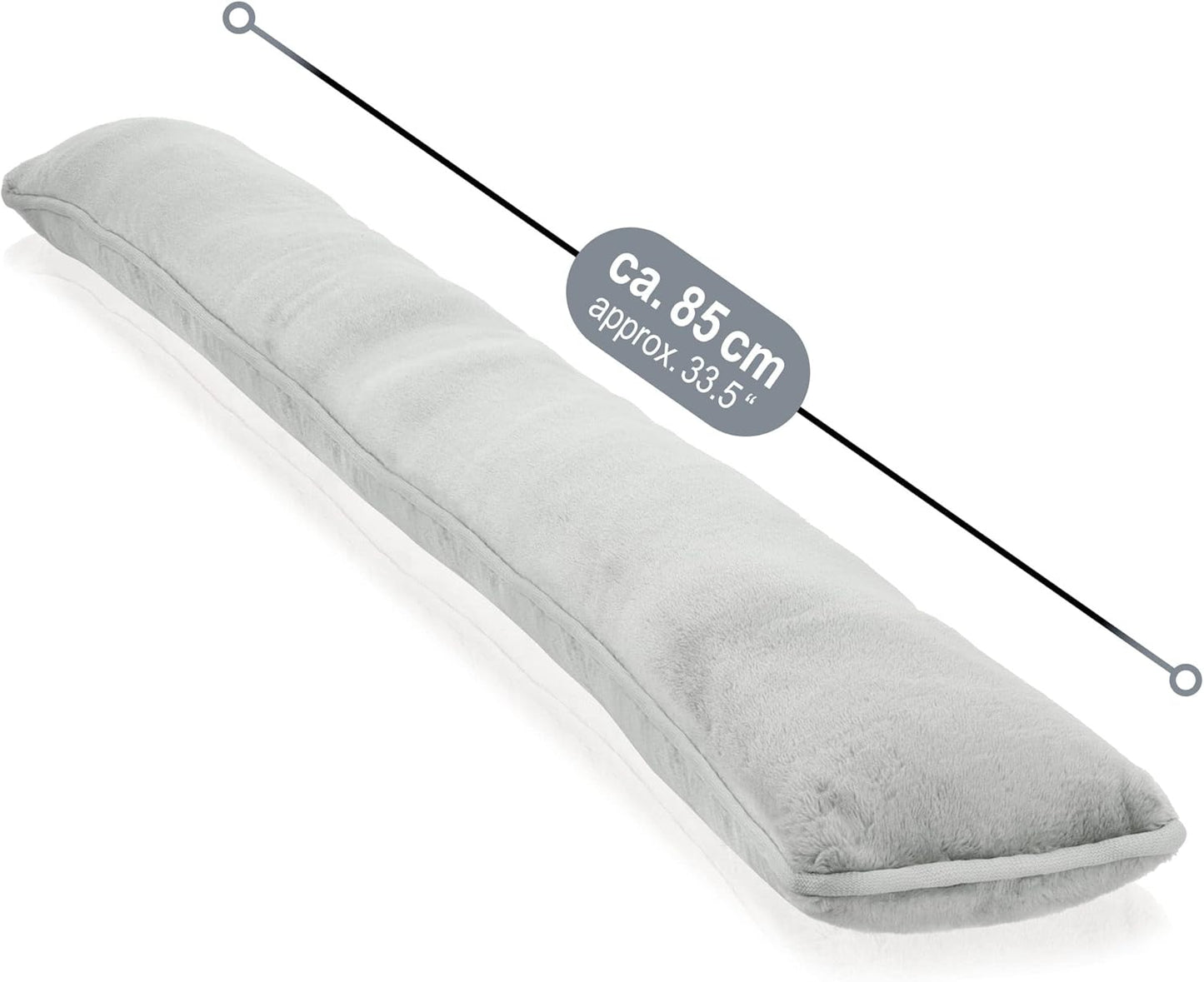 Zugluftstopper für Türen und Fenster (2 Stück), 02 Stück - Grau
