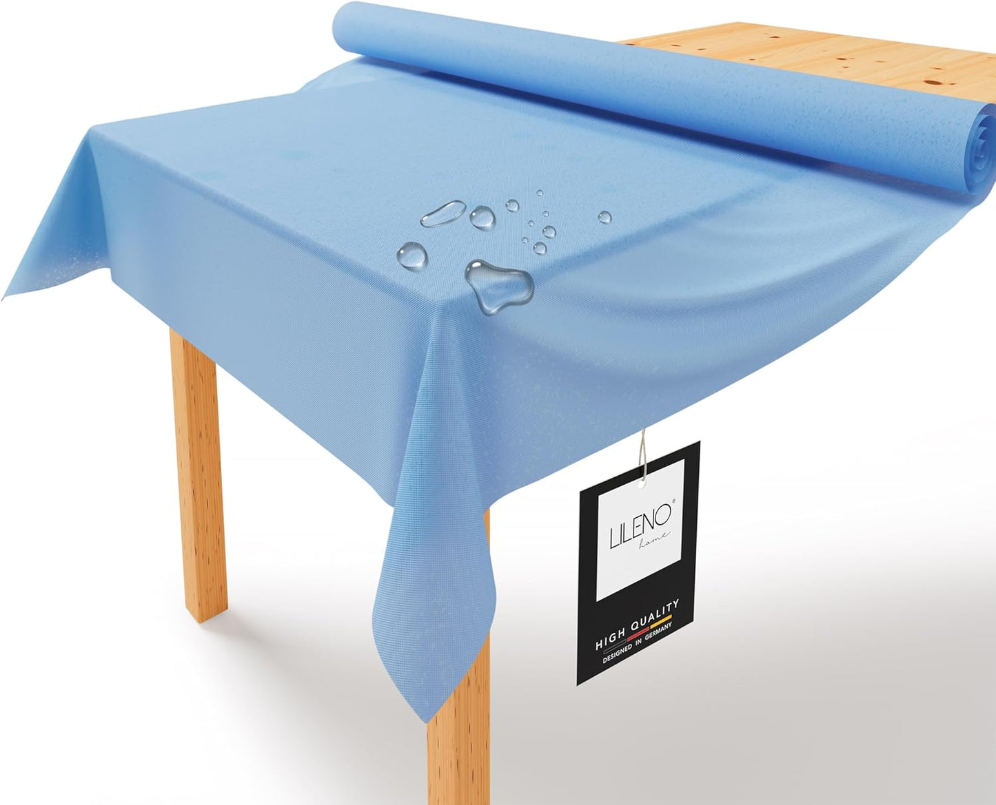 Abwaschbare Tischdeckenrolle, 2500 x 110 cm (Rechteckig) Hellblau