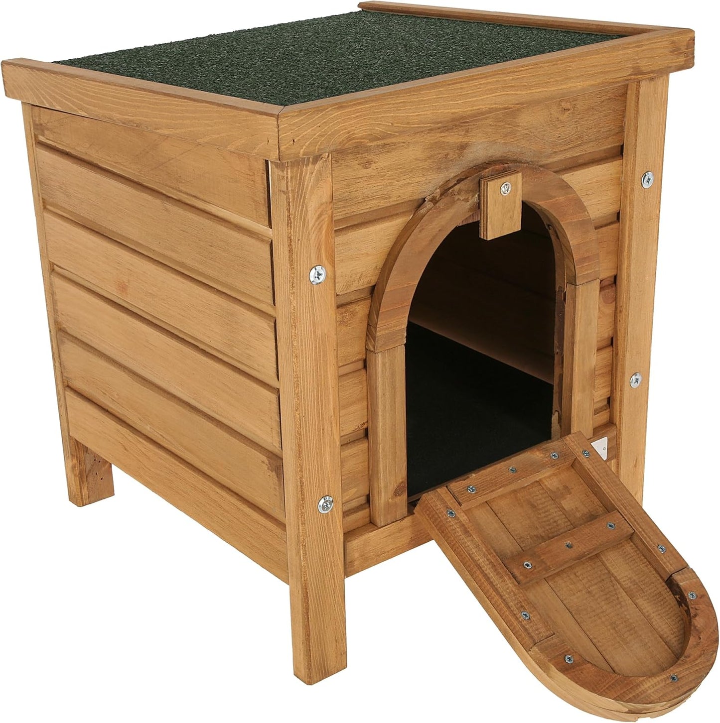 Outdoor-Kleintierhaus mit aufklappbarem Bitumdach