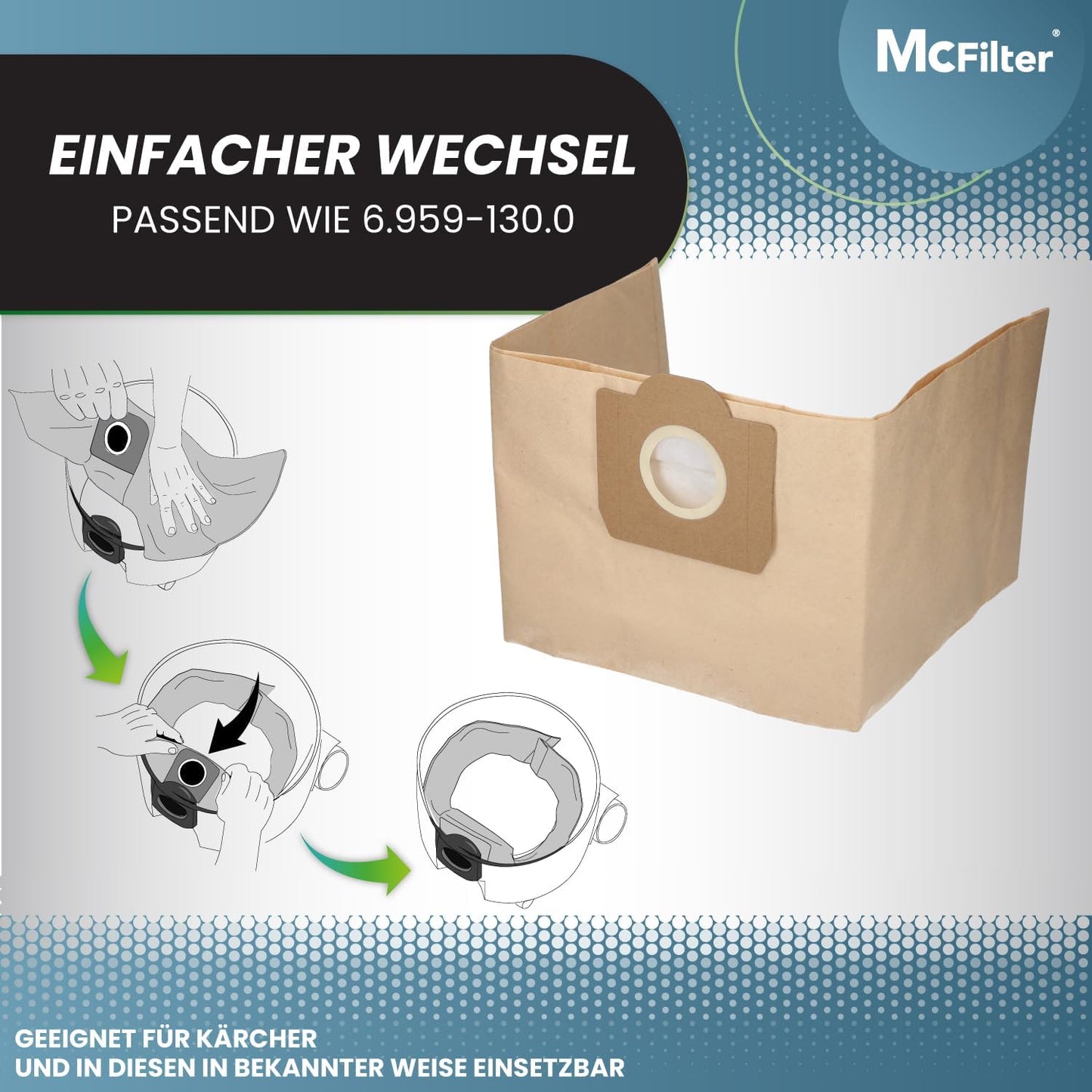 Staubsaugerbeutel KA 32 für Kärcher SE 400x-Serie, 10 Beutel für SE 4002
