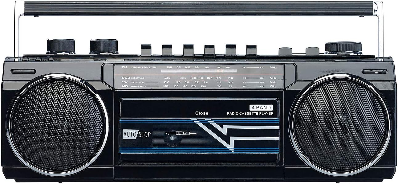 Retro-Boombox mit Kassetten-Player & Bluetooth