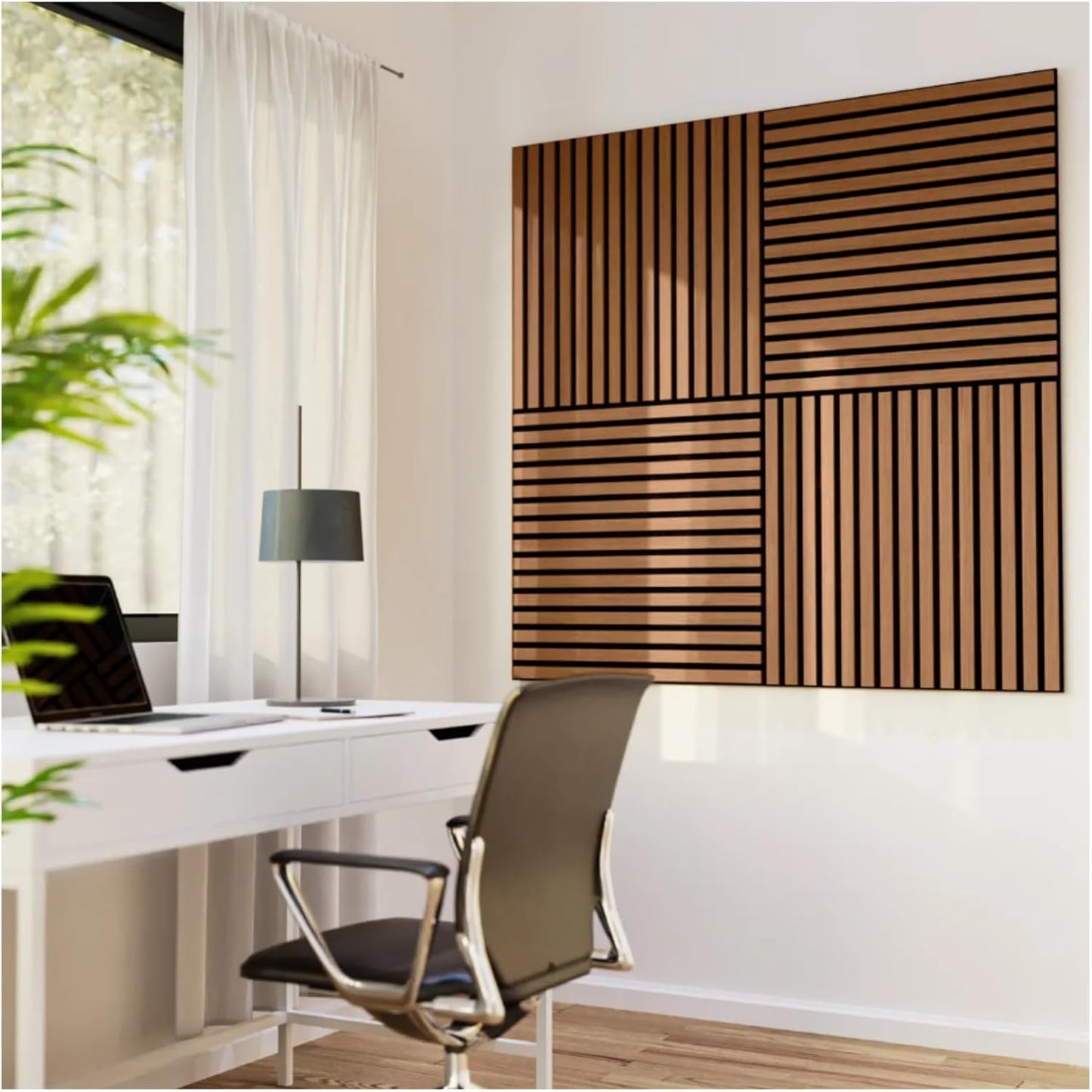 Akustik-Wandpaneele, 60x60x1,8 cm, 60x60x1,8 cm 3d Natural Oak Geölt