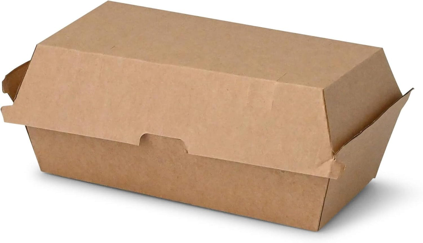 Kraftkarton Take Away Boxen, 200 Stück, 21.4 x 11.4 x 8.5 cm (200 Stück)