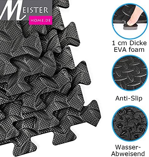 21-teiliges Puzzlematten Bodenschutz-Set, Schwarz, 21 Stück