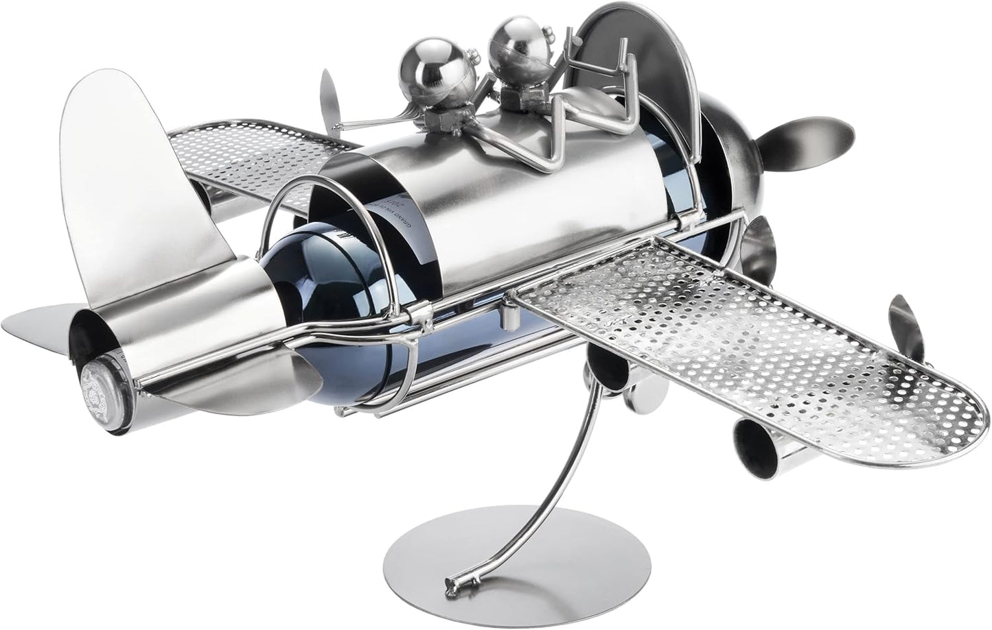 Weinflaschenhalter Skulptur im Flugzeug-Design