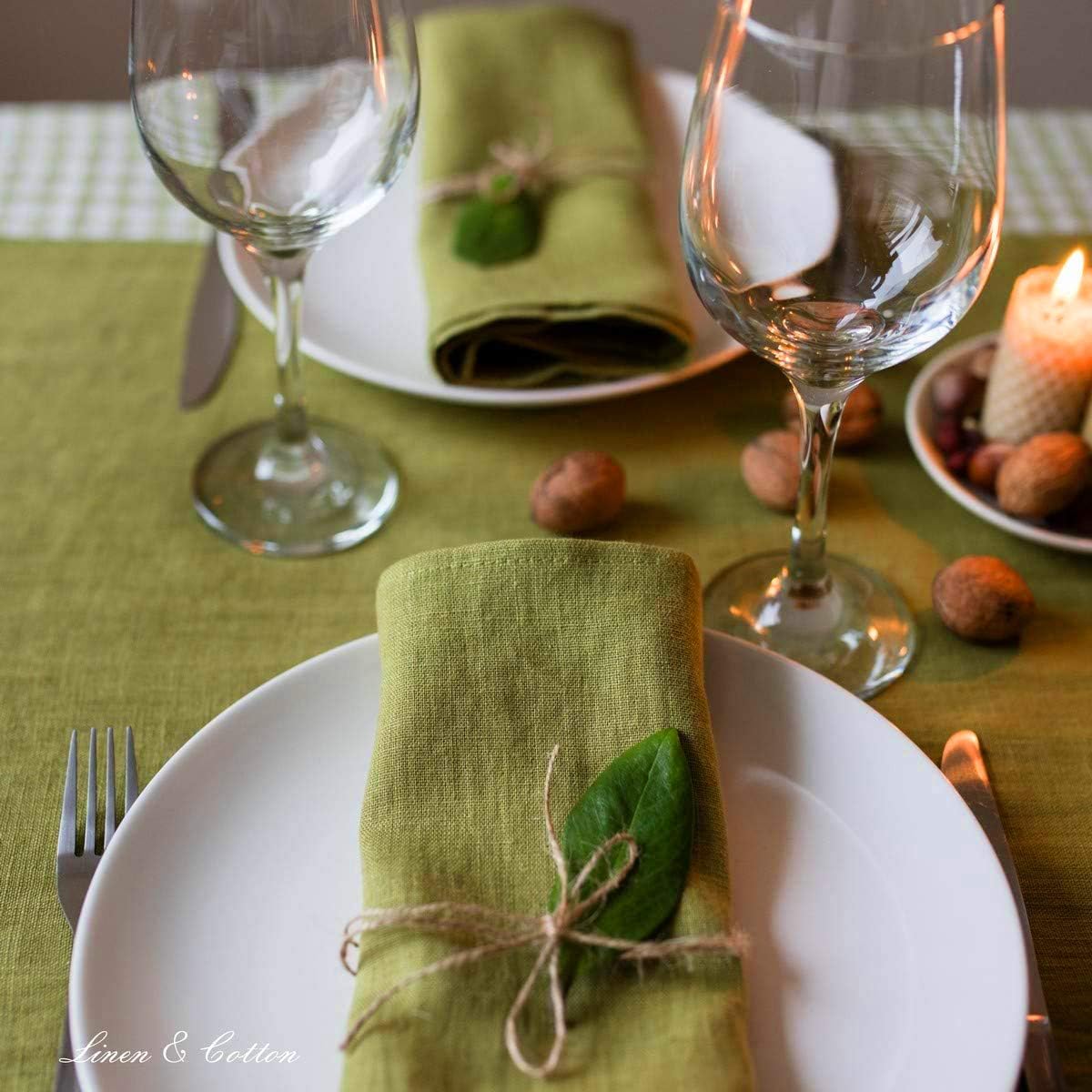 4-teiliges Stoffservietten-Set Hygge, Grün Servietten - 32 x 32cm