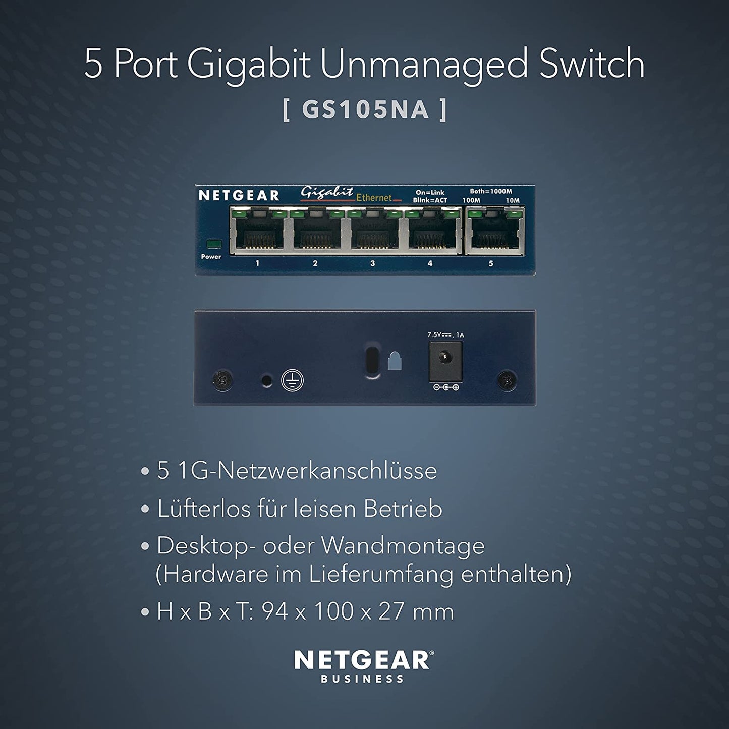 GS105GE, Switch