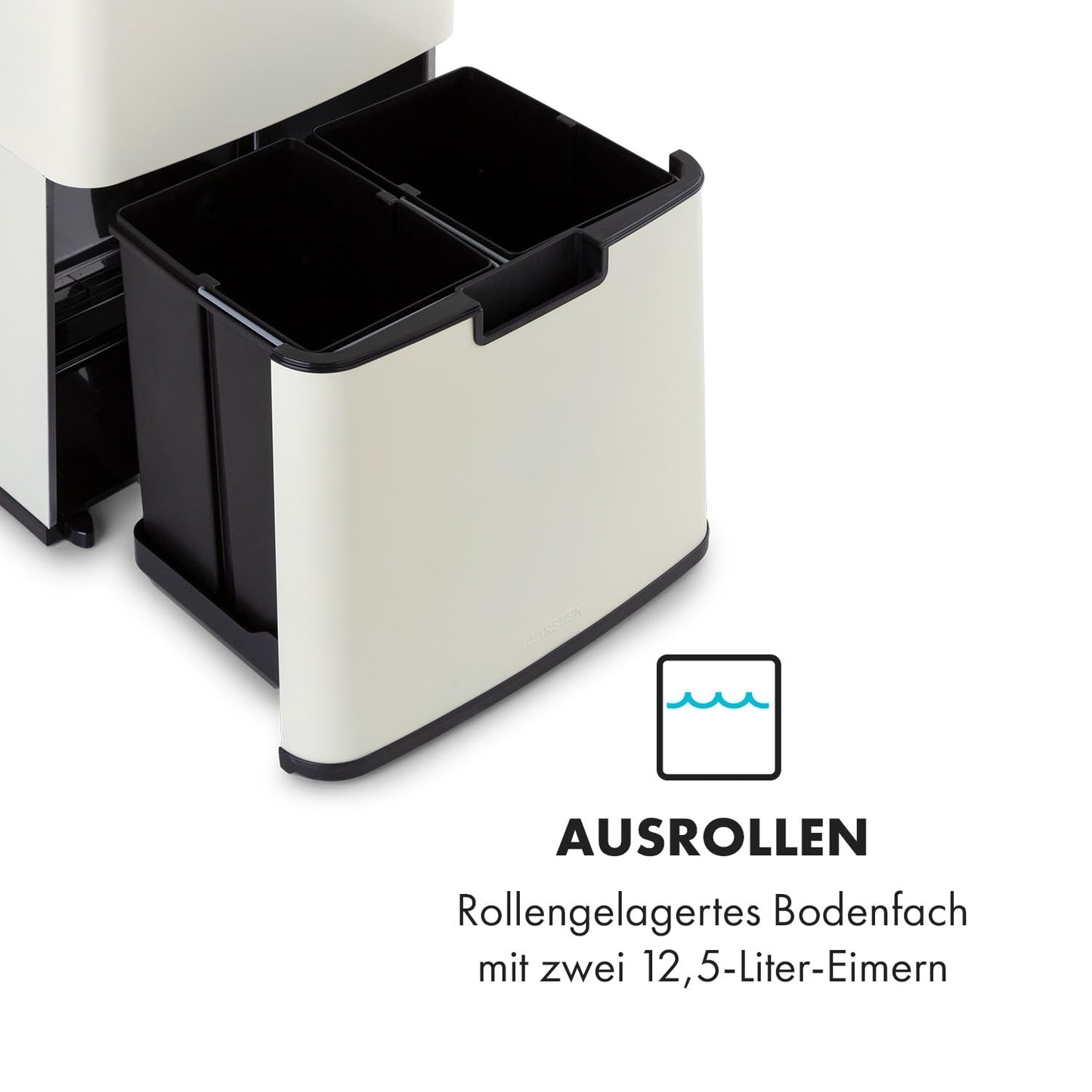 Royal Trash Sensor-Mülleimer, Roségold / Beige