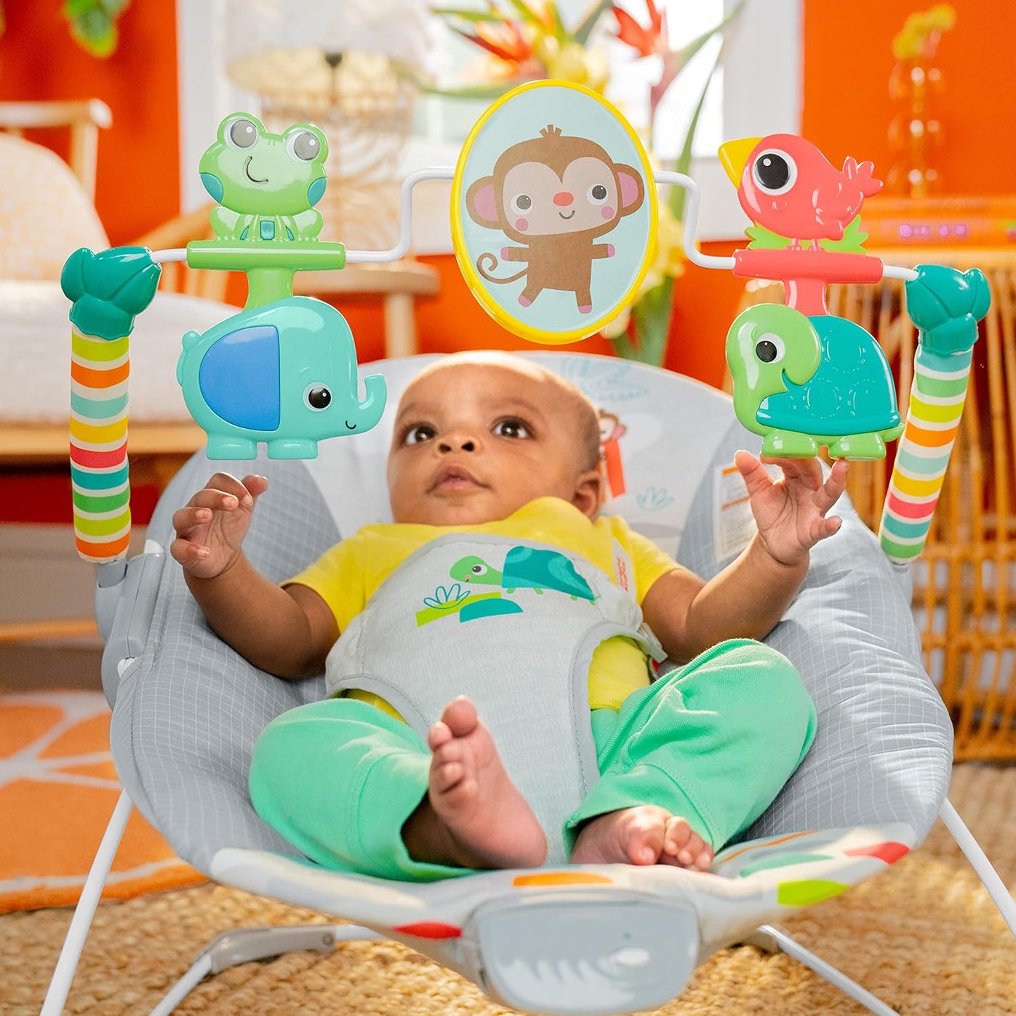Babywippe mit Vibration und Spielzeug, Playful Paradise