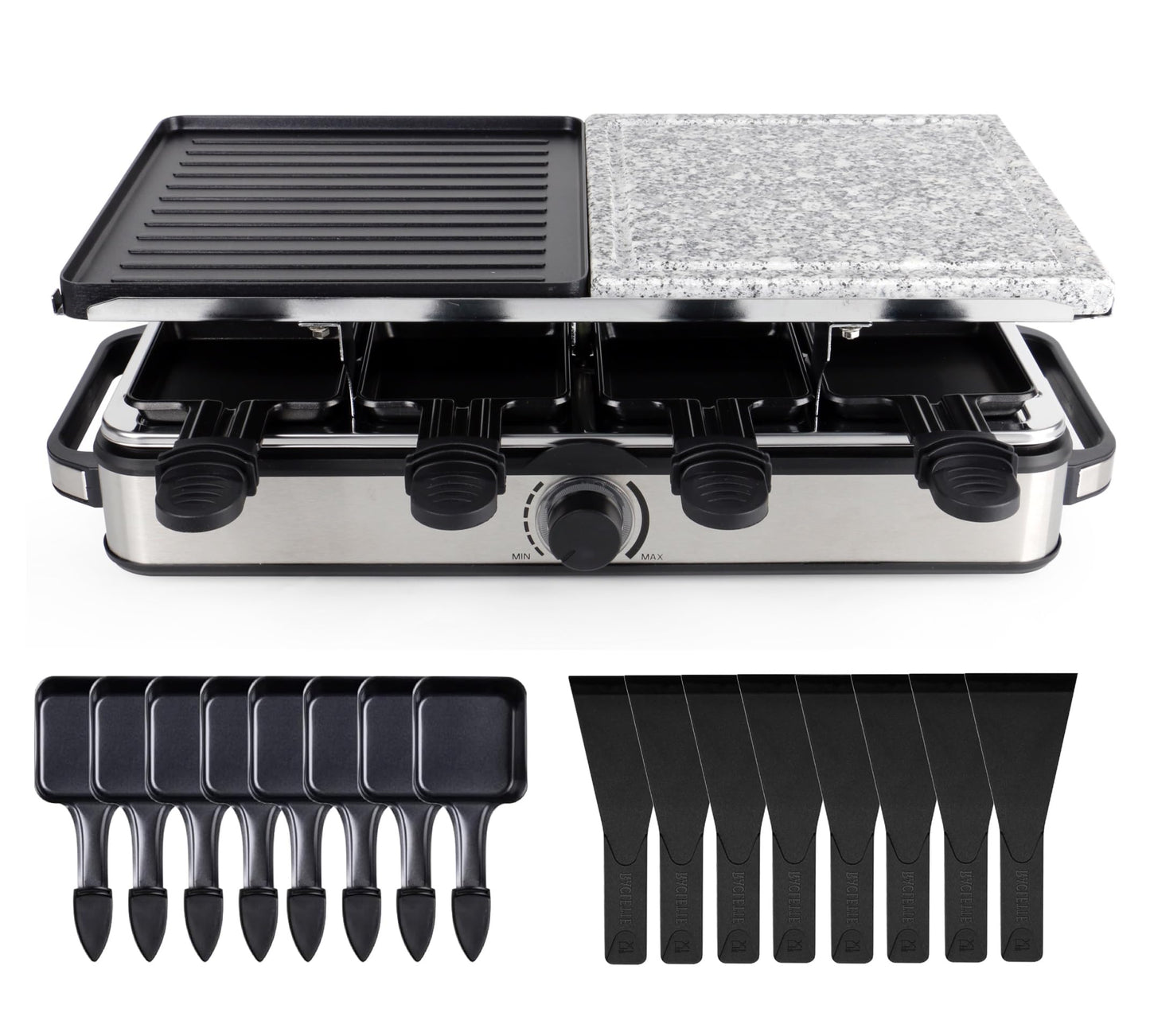Raclette-Set für 8 Personen, Eckig
