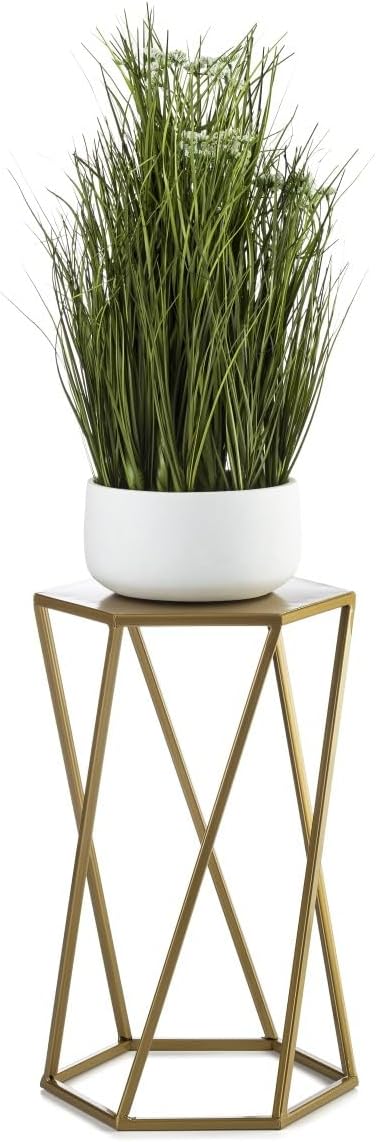 Sechseckiger Blumenständer, 40 cm|gold