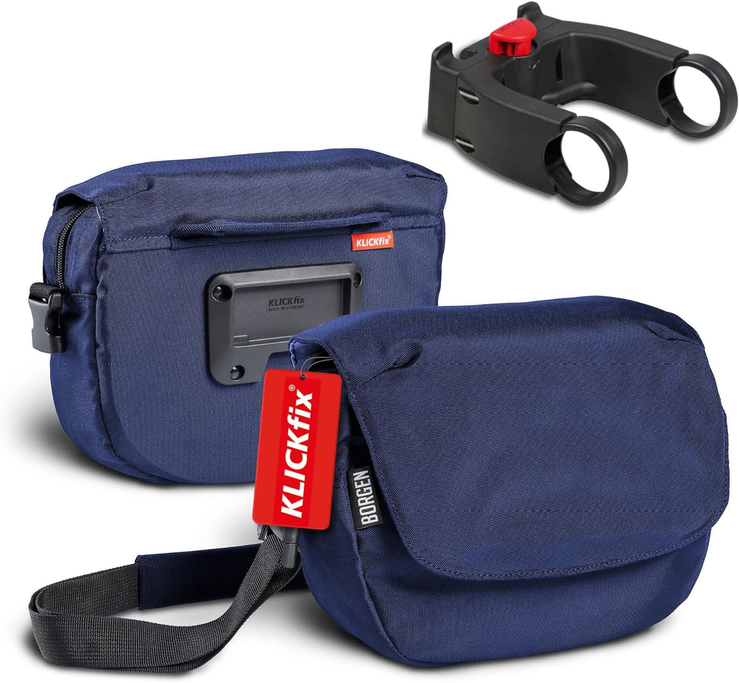 Lenkertasche KLICKfix, Mit Adapter, Blau