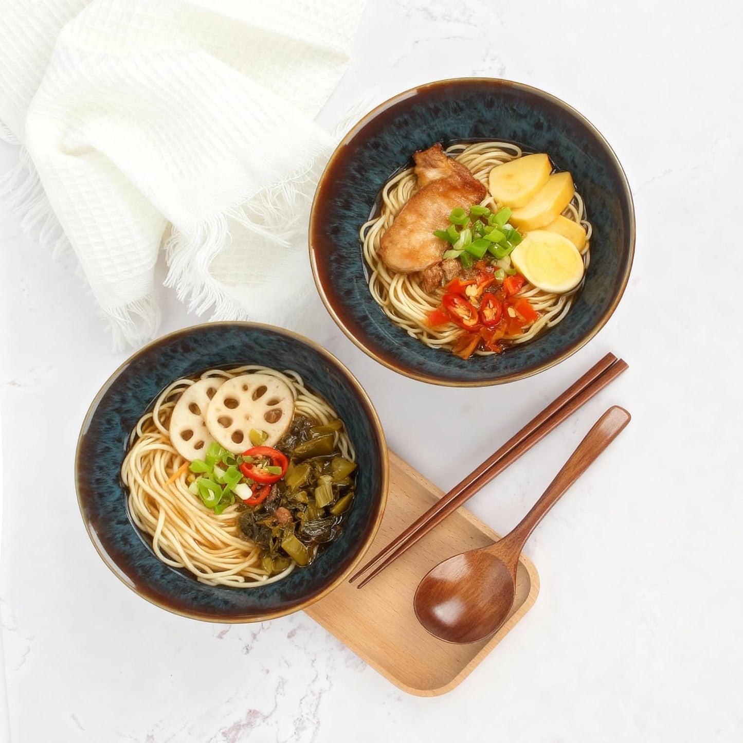 Ramen Schüssel Set mit Essstäbchen für 2 Personen