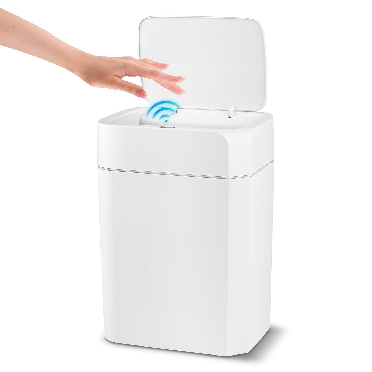 Automatik Touchless Mülleimer mit Sensor, Weiss