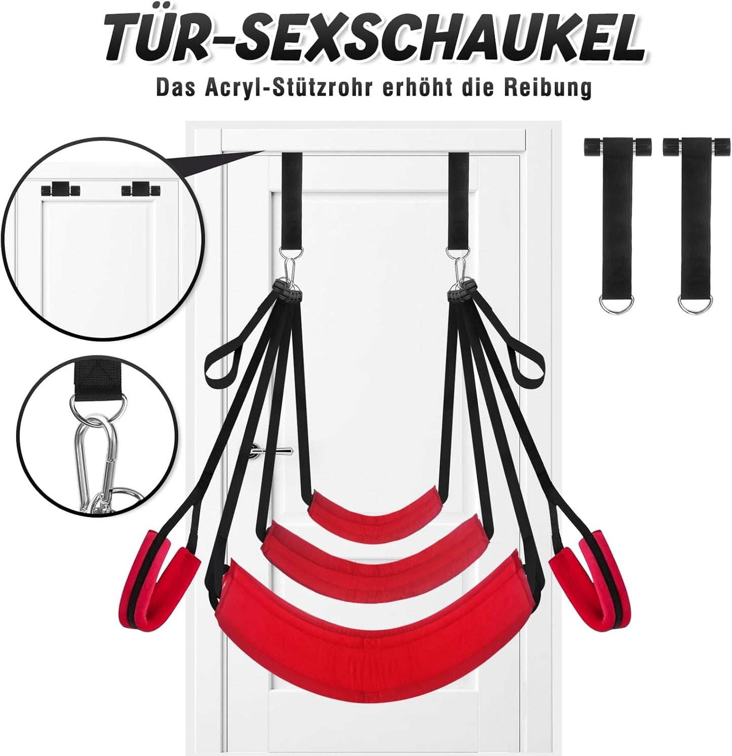 360° drehbare Liebesschaukel mit extra breitem Sitz, Red