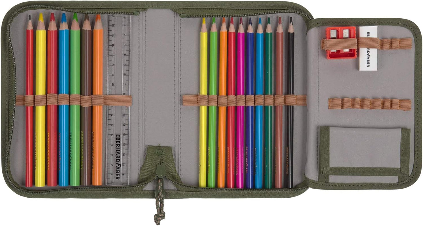 Schulranzen-Set Flexy Unique, Einheitsgrösse Oliv