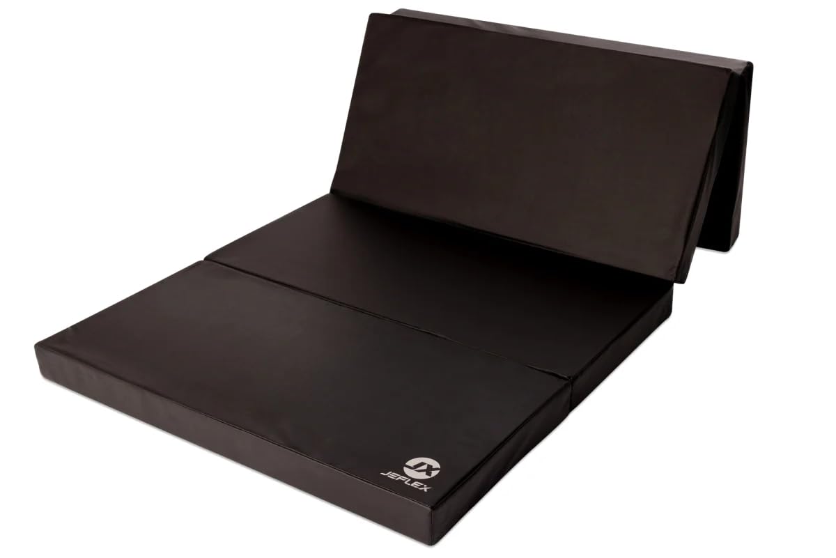 Klappbare Weichboden- und Turnmatte 200 x 100 x 8 cm, Schwarz