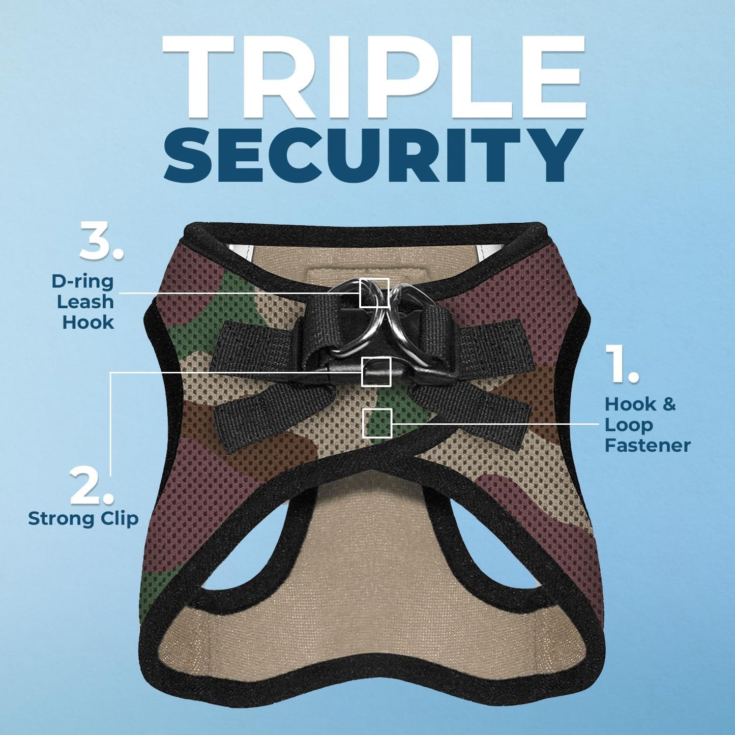 Step-In Hundegeschirr Air Mesh, XS (Chest: 13 - 14.5 Army Base