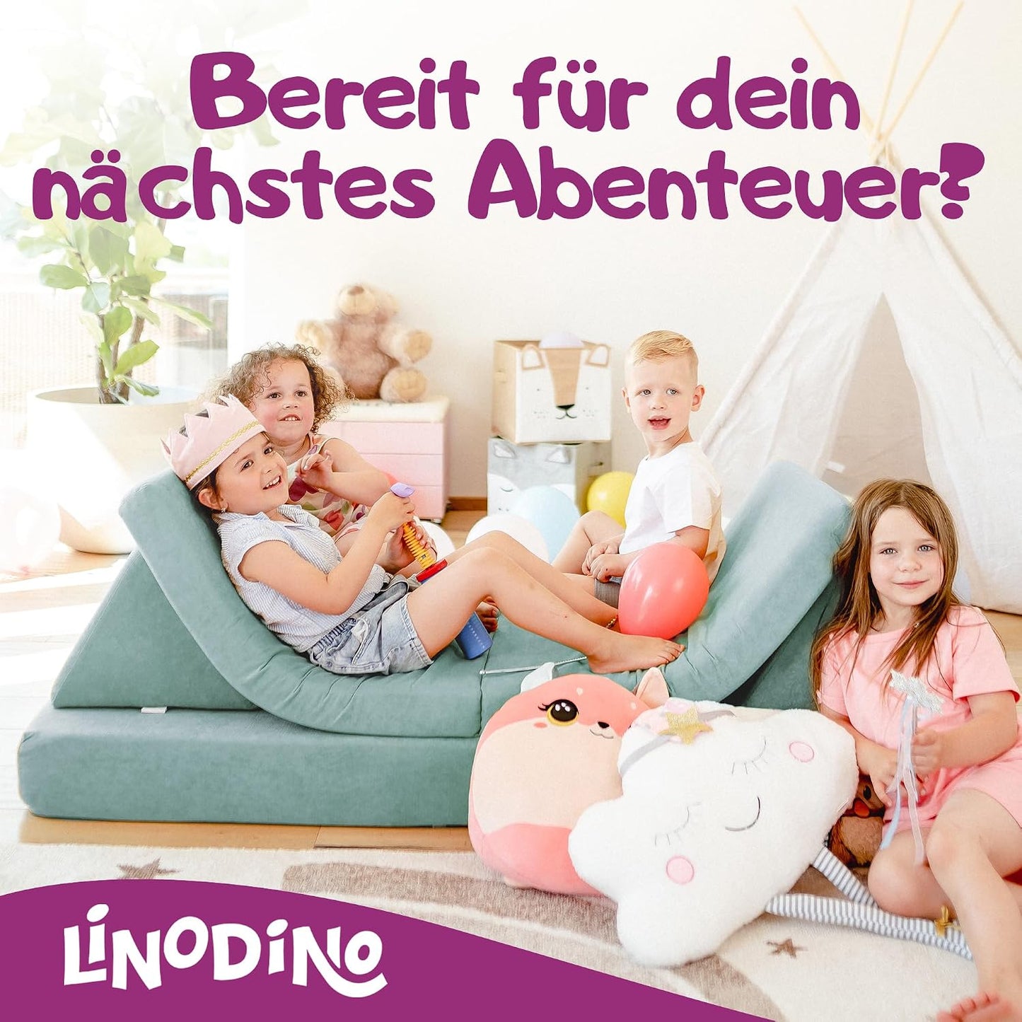 Spielsofa für Kinder, Eisblau