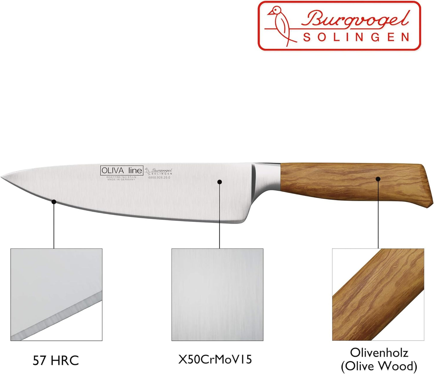 Kochmesser, A 8" =20 cm