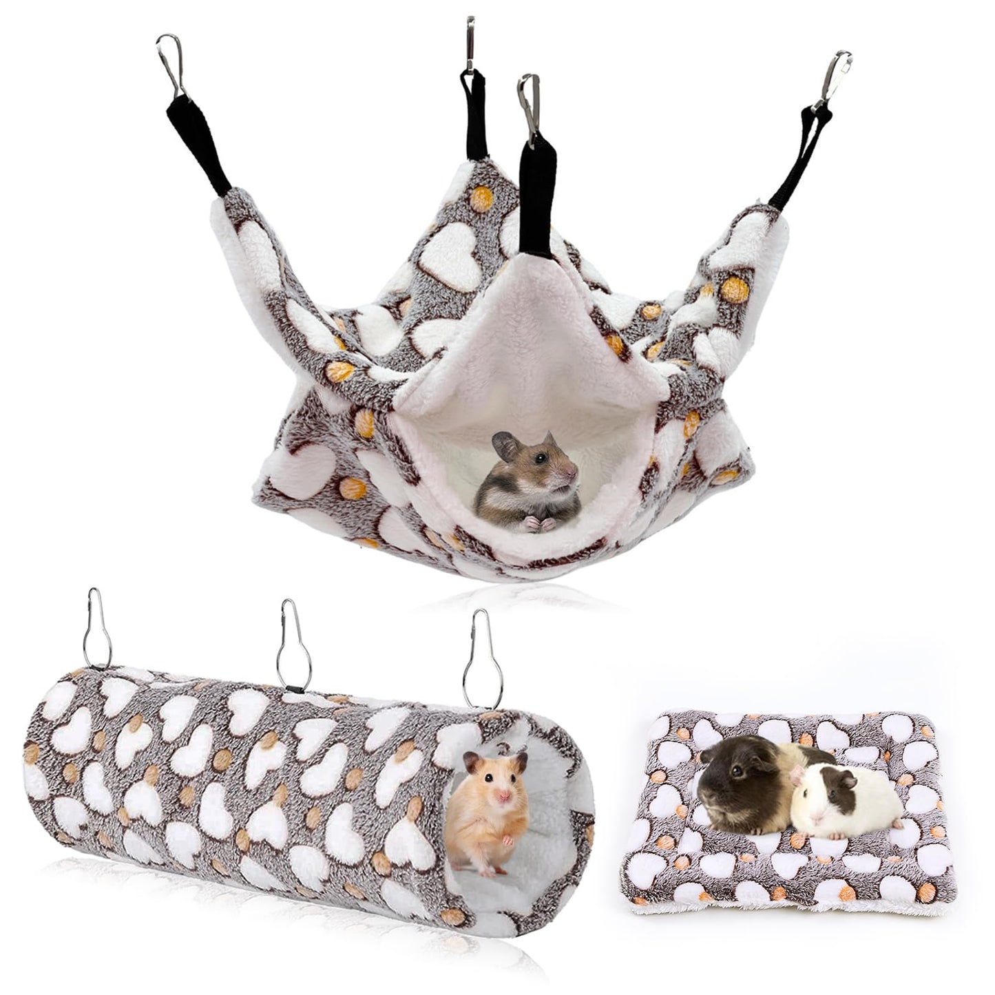 3-teiliges Hängematten-Set für Kleintiere