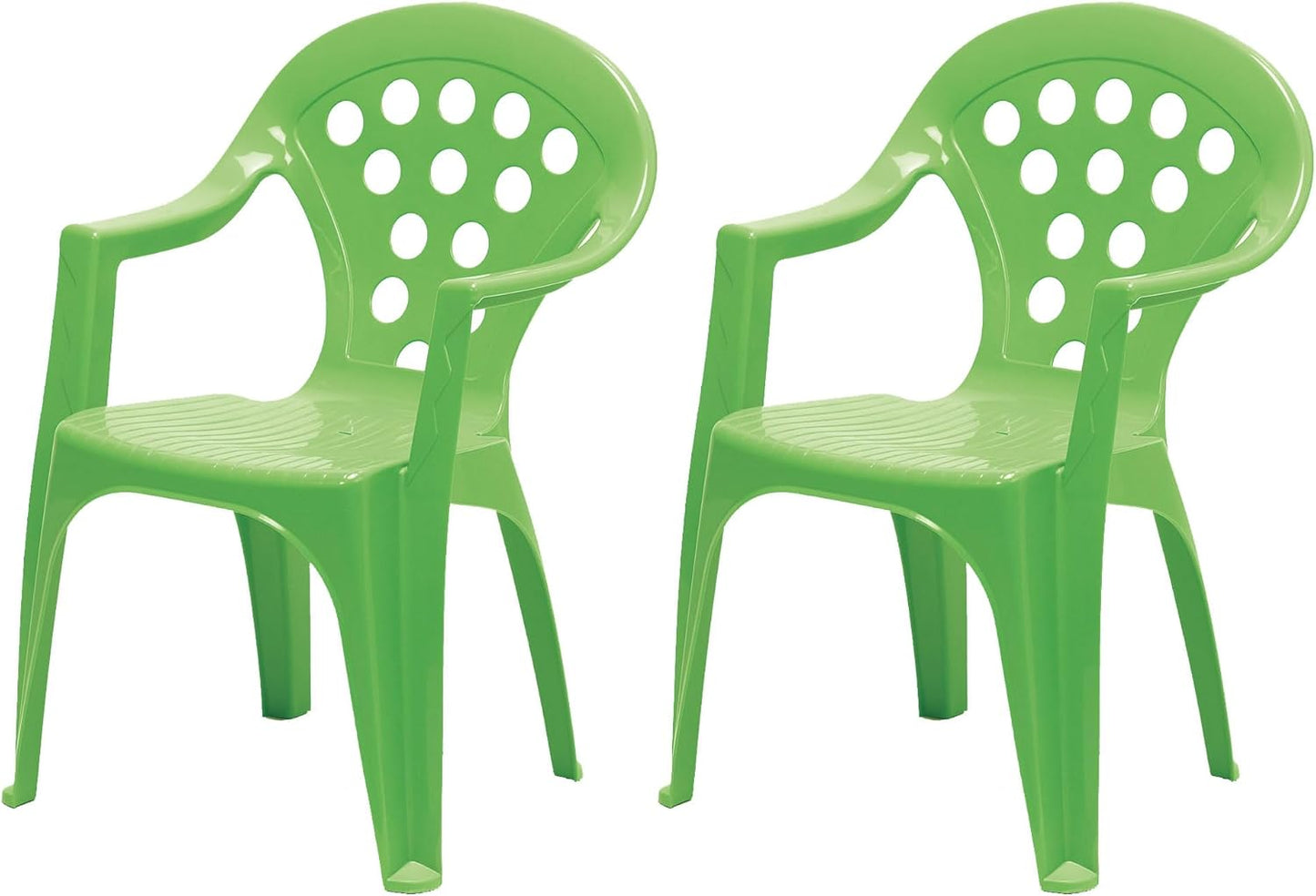 Kinder Garten Sitzgruppe mit Tisch und Stühlen, 1 Tisch 2 Stühle grün