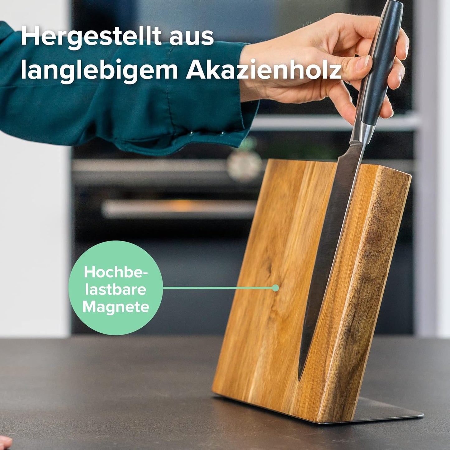 Magnetischer Messerblock, Dunkelbraun L