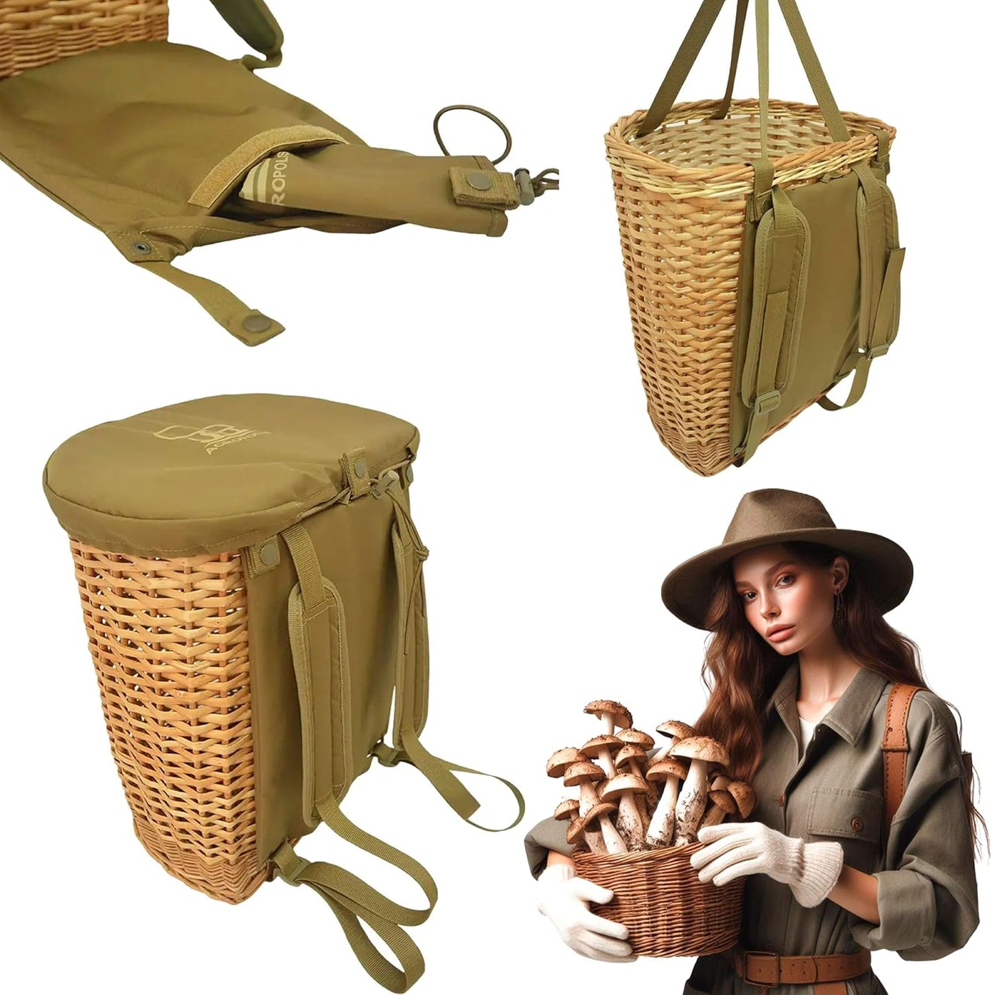 Pilz-Futtertasche Weidenkorb