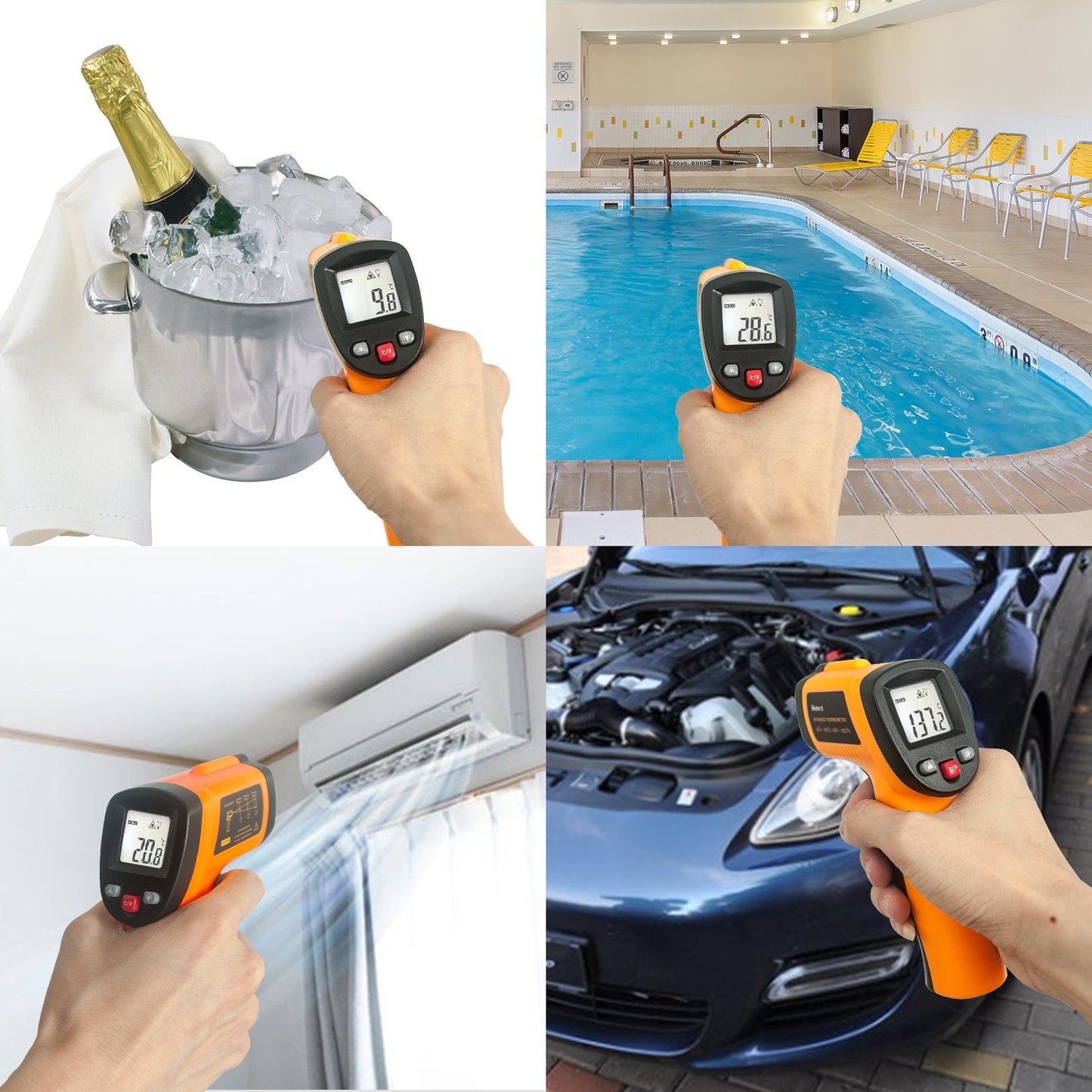 Digitales Infrarotthermometer mit Laser