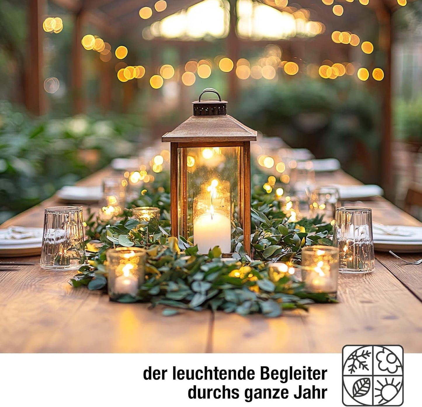 Lichterkette innen 35er für Weihnachtsbaum, Grünes Kabel - Transparente Lampe 35 Lichter / beleuchtet 5,1m
