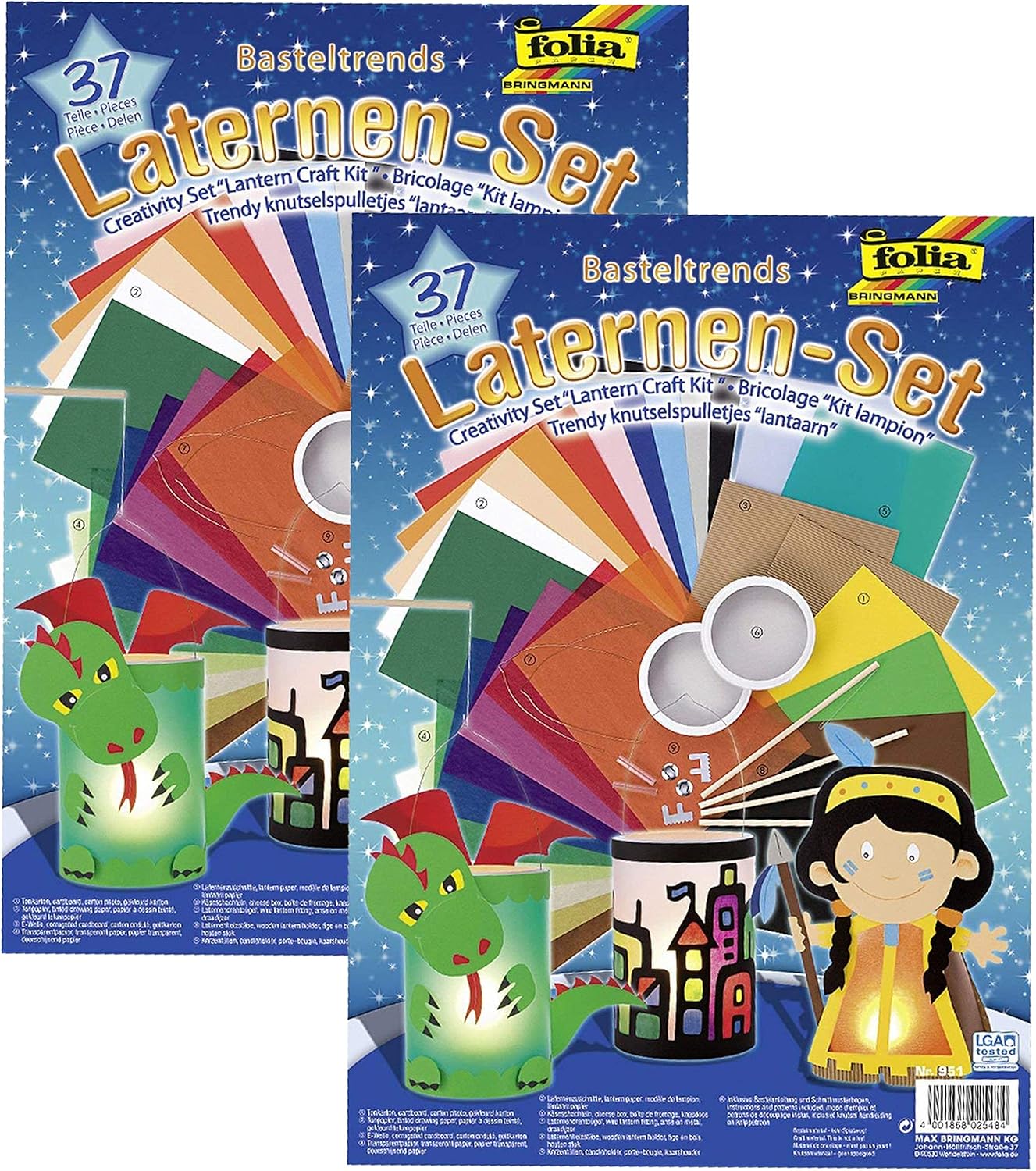 2er-Set Laternen basteln, 2 Kreativset