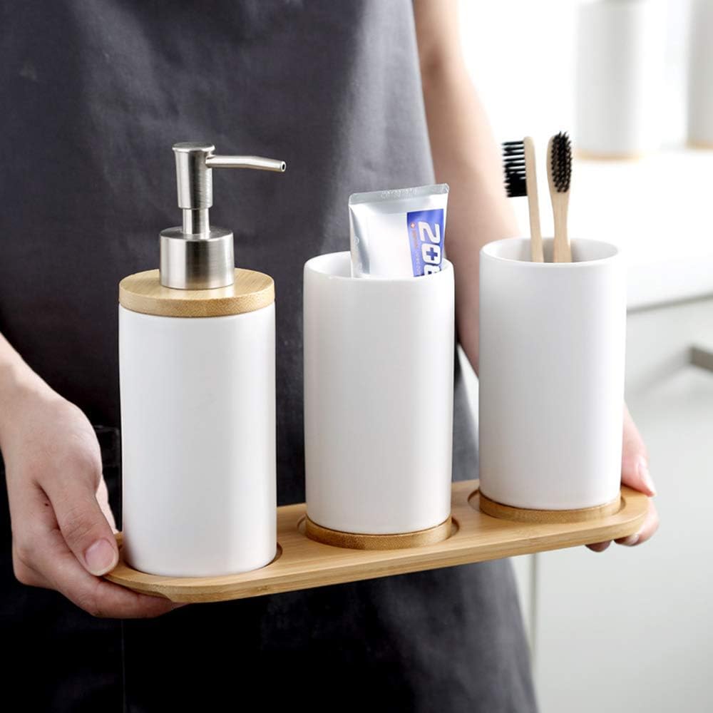 Badezimmer Keramik-Set (4-teilig), Weiss