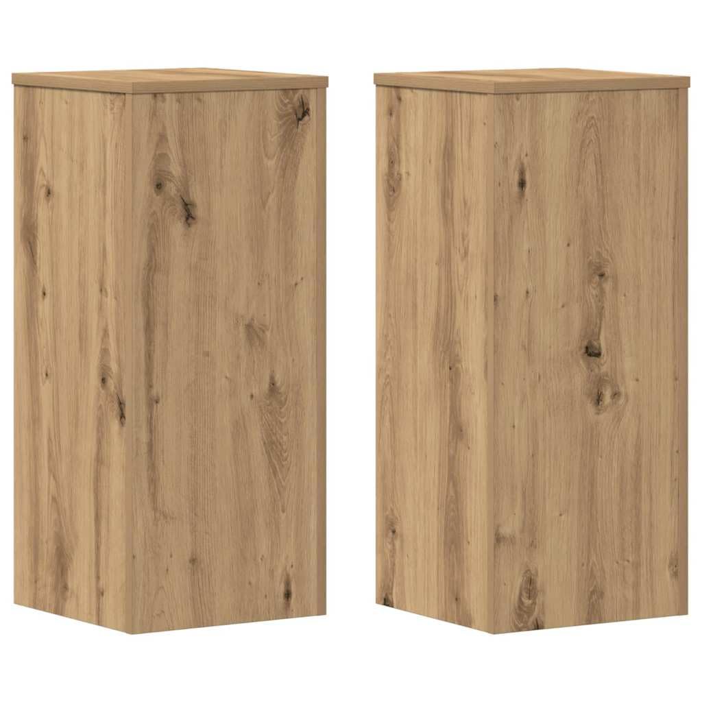 Pflanzenständer Set, 30 x 30 x 70 cm Eiche