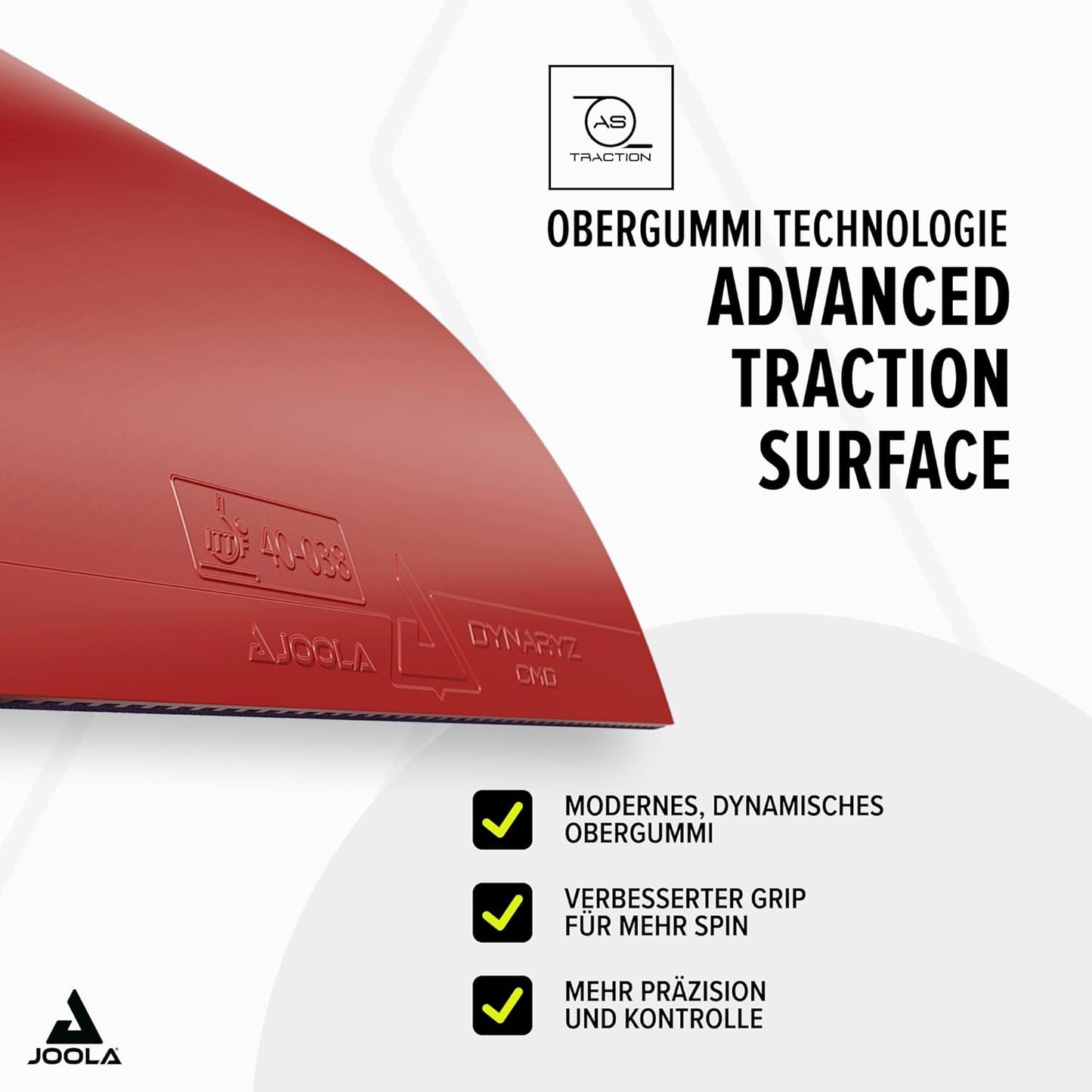 Tischtennis-Belag Dynaryz CMD, rot 2,3 mm