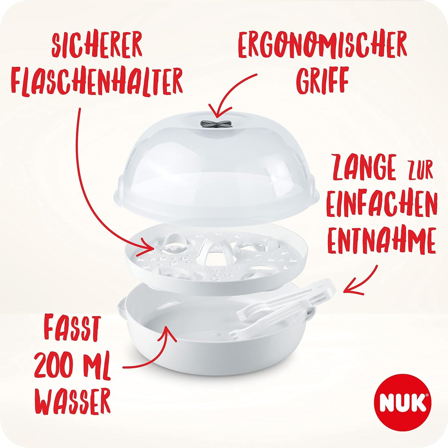 Micro Express Plus Mikrowellen Dampf-Vaporisator, für bis zu 4 Flaschen und Zubehör