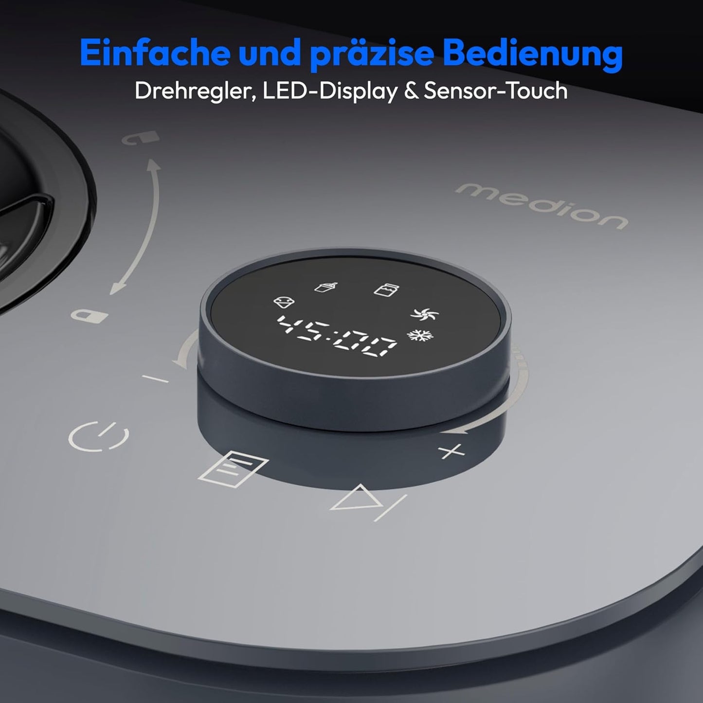 Eismaschine mit 1L Kapazität und LED-Touchdisplay