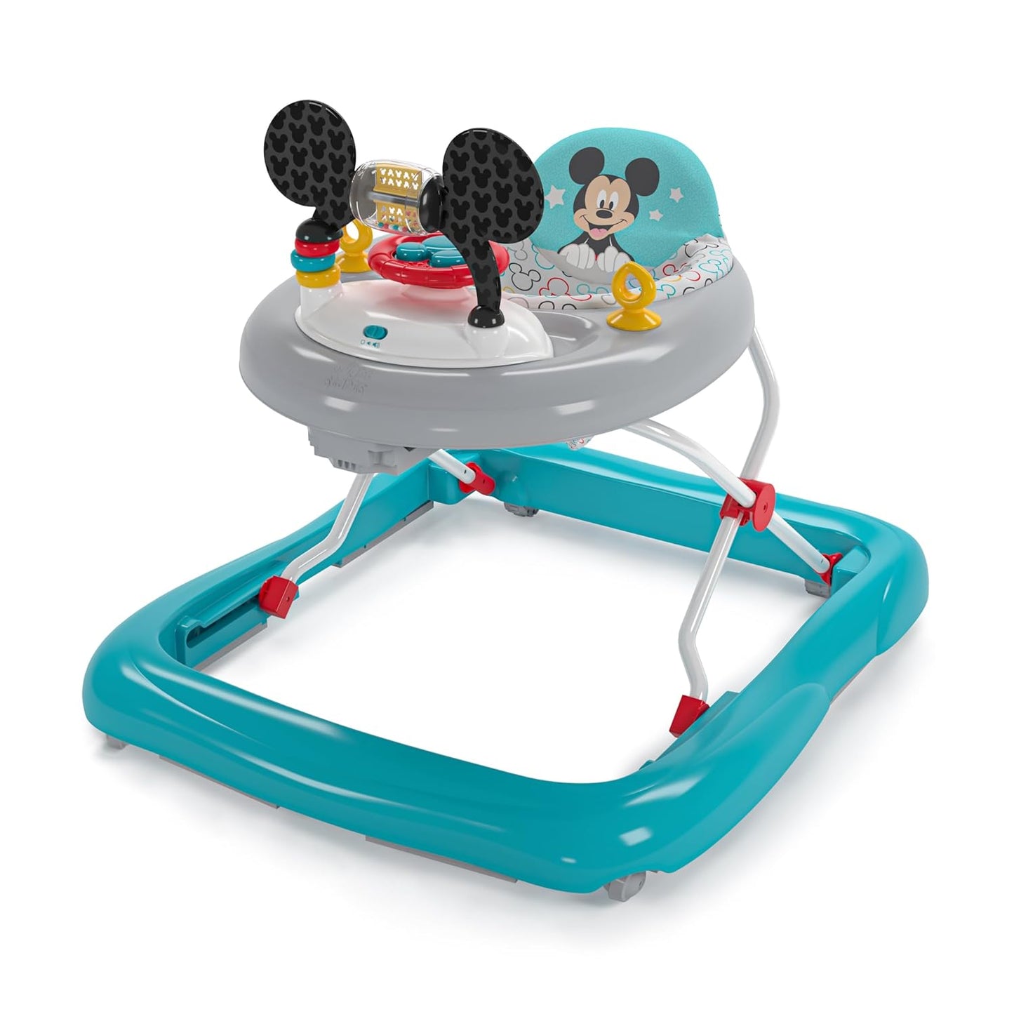Lauflernhilfe mit Spielstation, Weiss/opulenter Garten