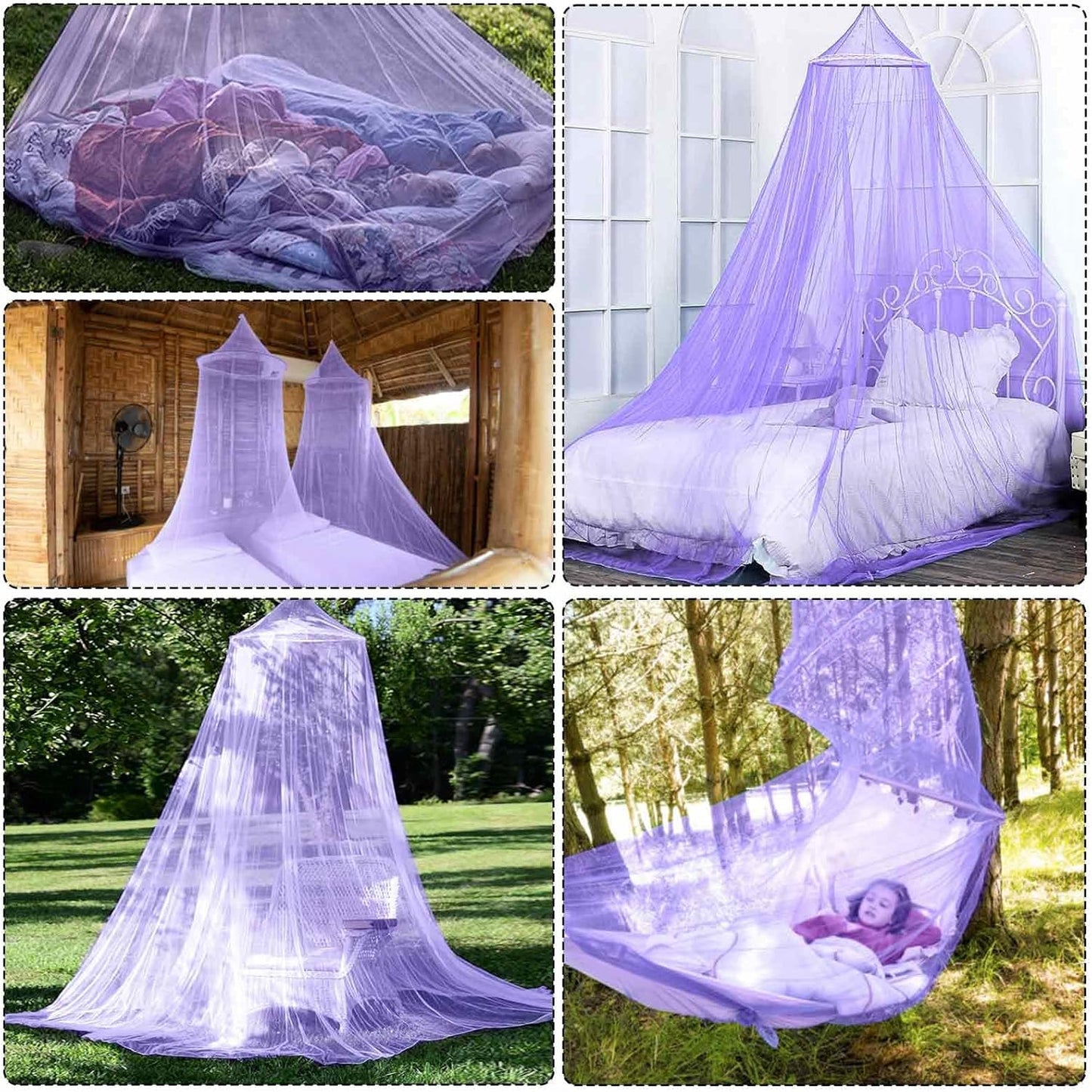 Moskitonetz 60x250x1100 cm, Violett
