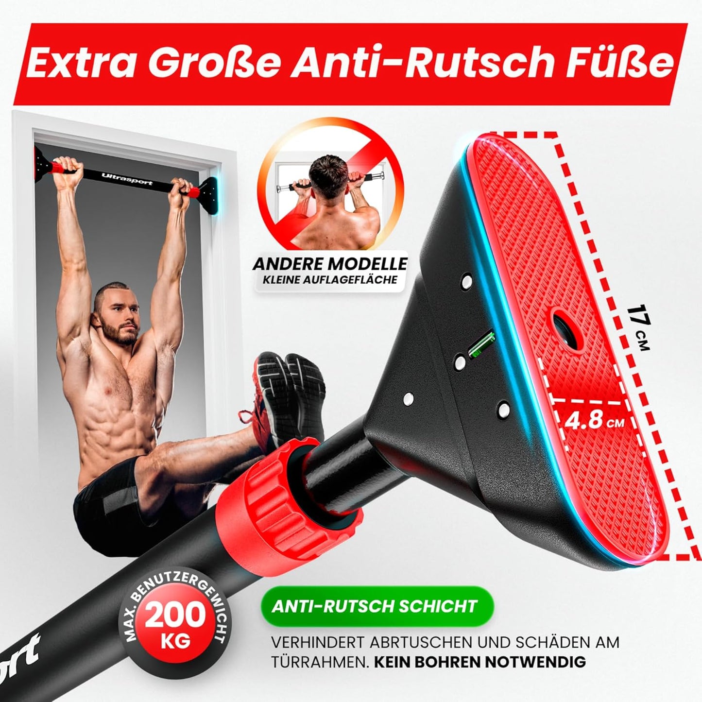 Verstellbare Klimmzugstange Bar Force 300 Pro, Klimmzugstange Bar Force 300 Pro (Schwarz)