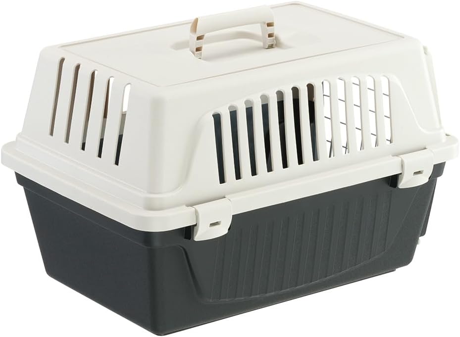 Transportbox für kleine Haustiere bis 5 kg, 1 Tür L 48 x B 33 x H 29 cm Schwarz