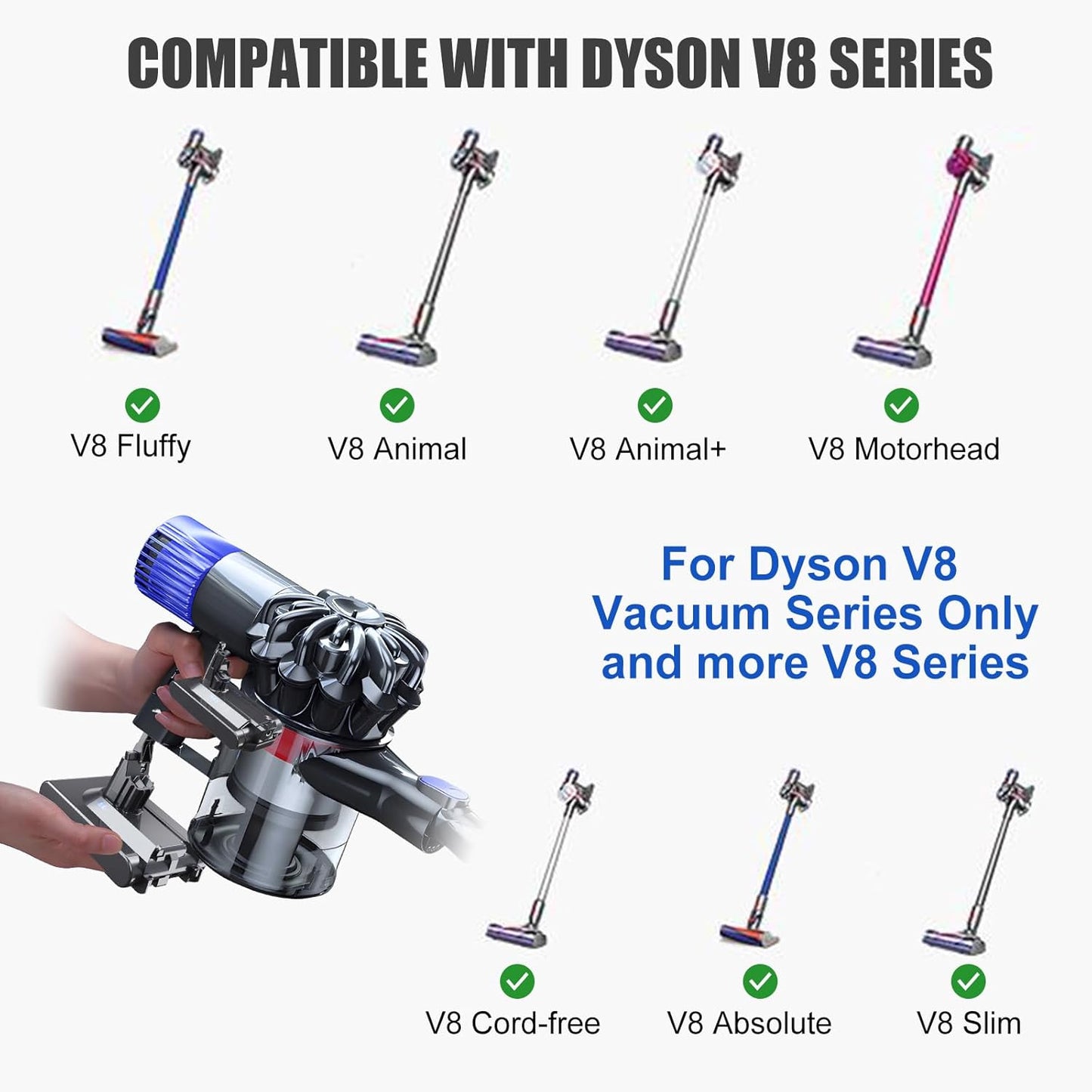 Ersatzakku für Dyson V8 Staubsauger, V8ZT