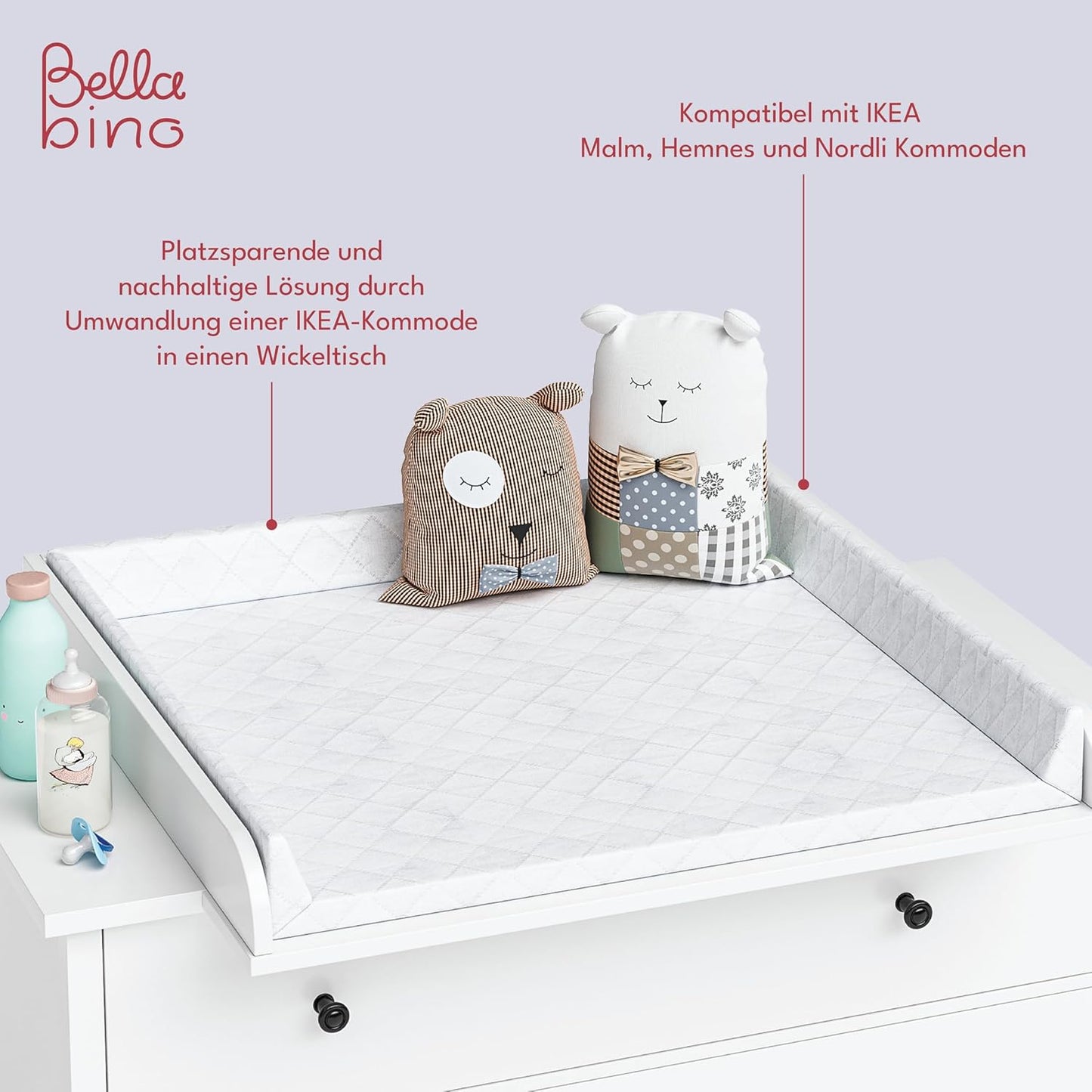 Oti Wickelaufsatz für Malm, Hemnes, Nordli Kommoden, normal