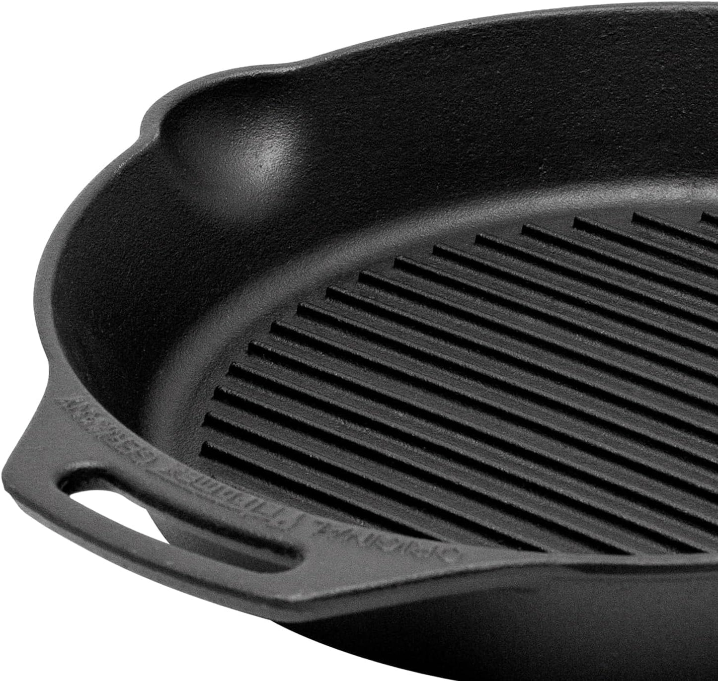 Grill-Feuerpfanne aus Gusseisen Ø 30 cm, mit Stiel Ø 30 cm mit Stil