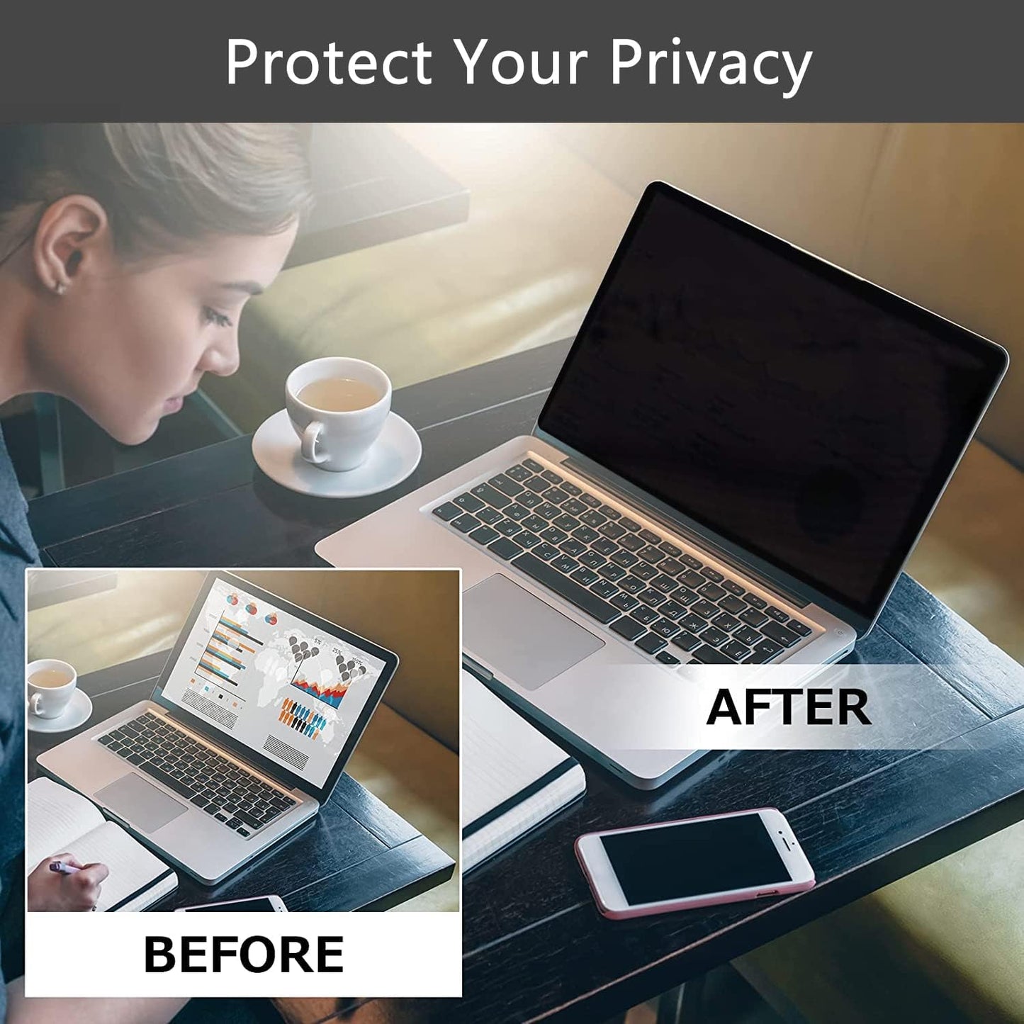 Laptop-Privacy-Filter für 12.5 Zoll, 12.5" 16:9